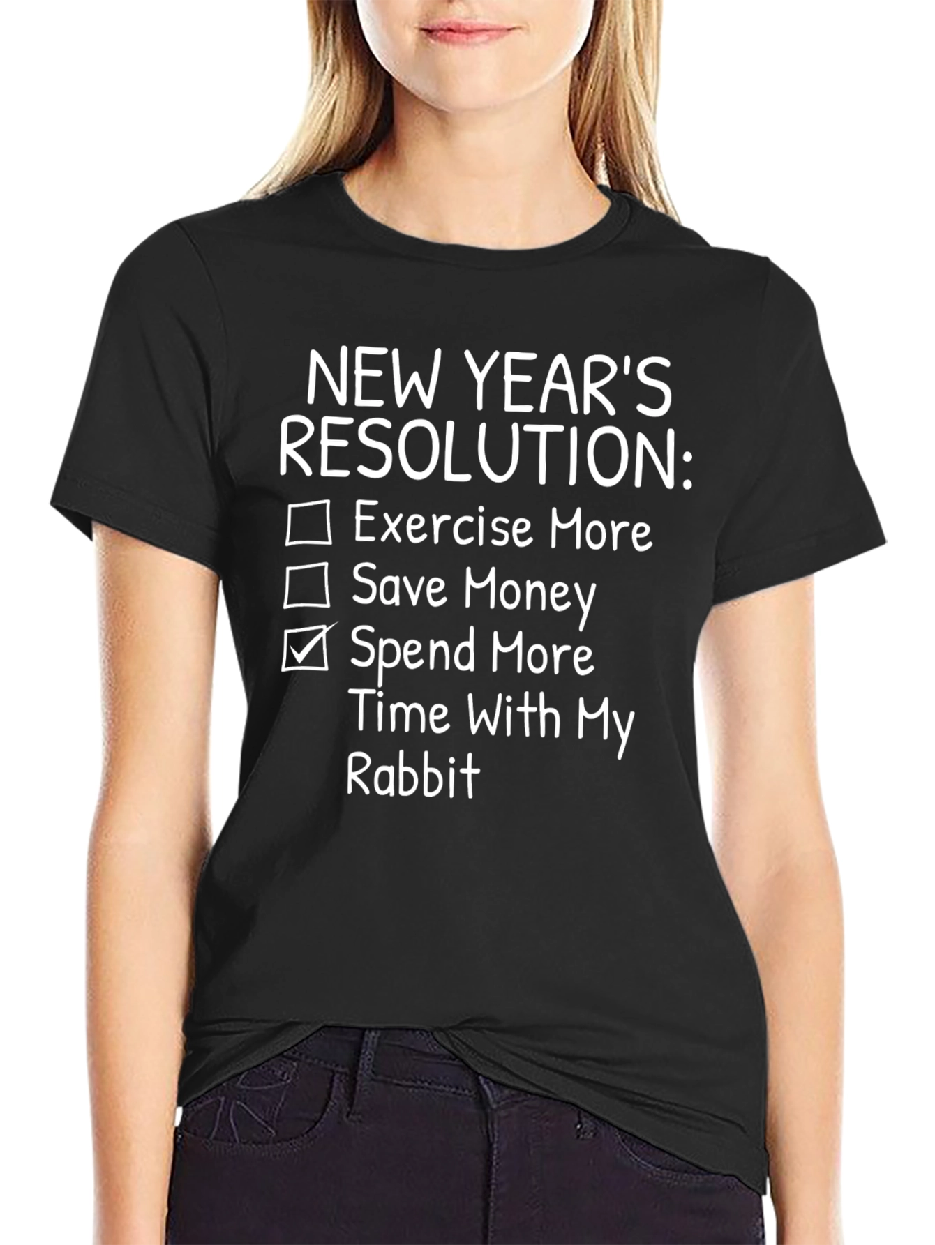 Funny New Years Resolution Rabbit T-Shirt