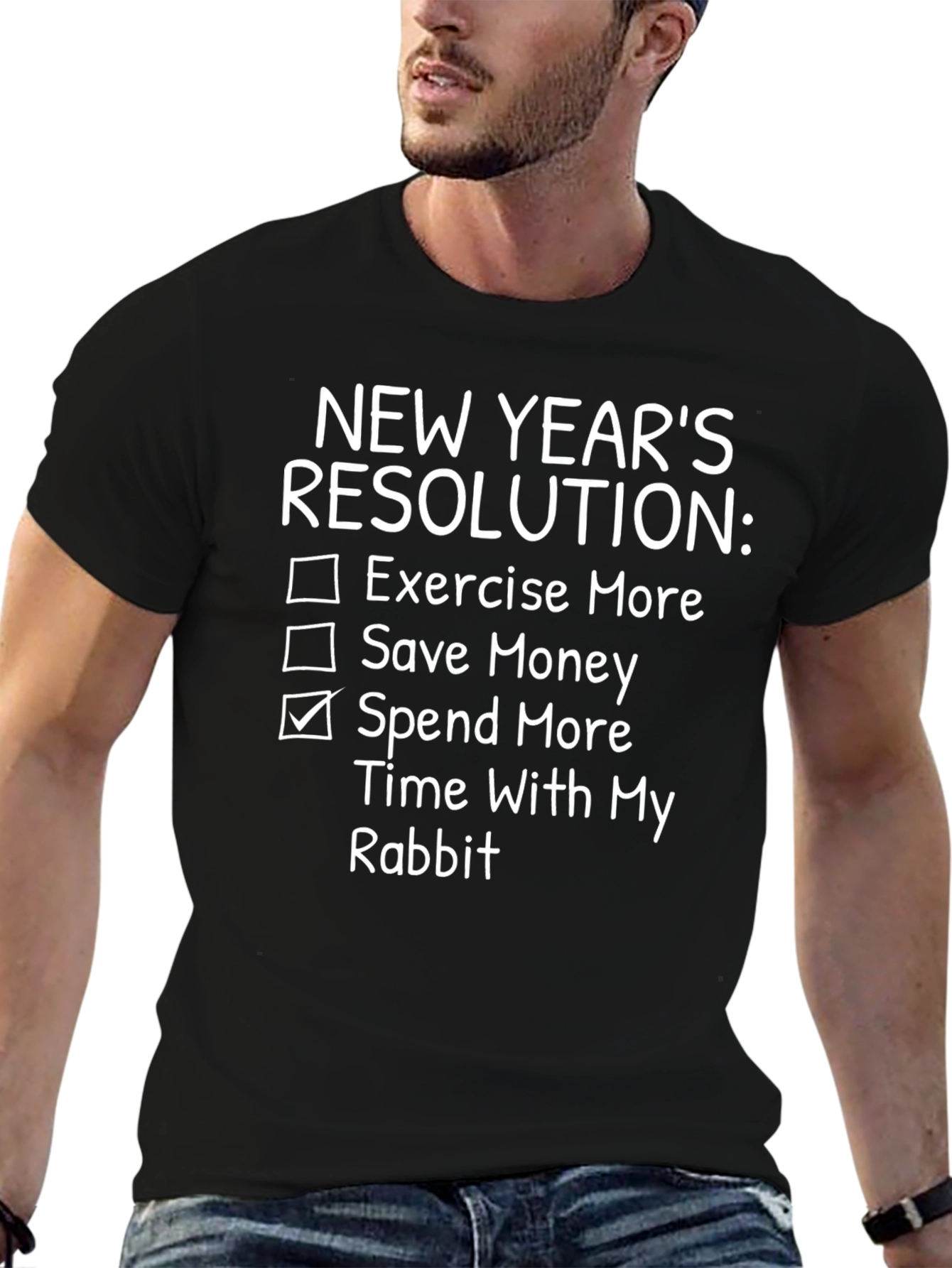 Funny New Years Resolution Rabbit T-Shirt