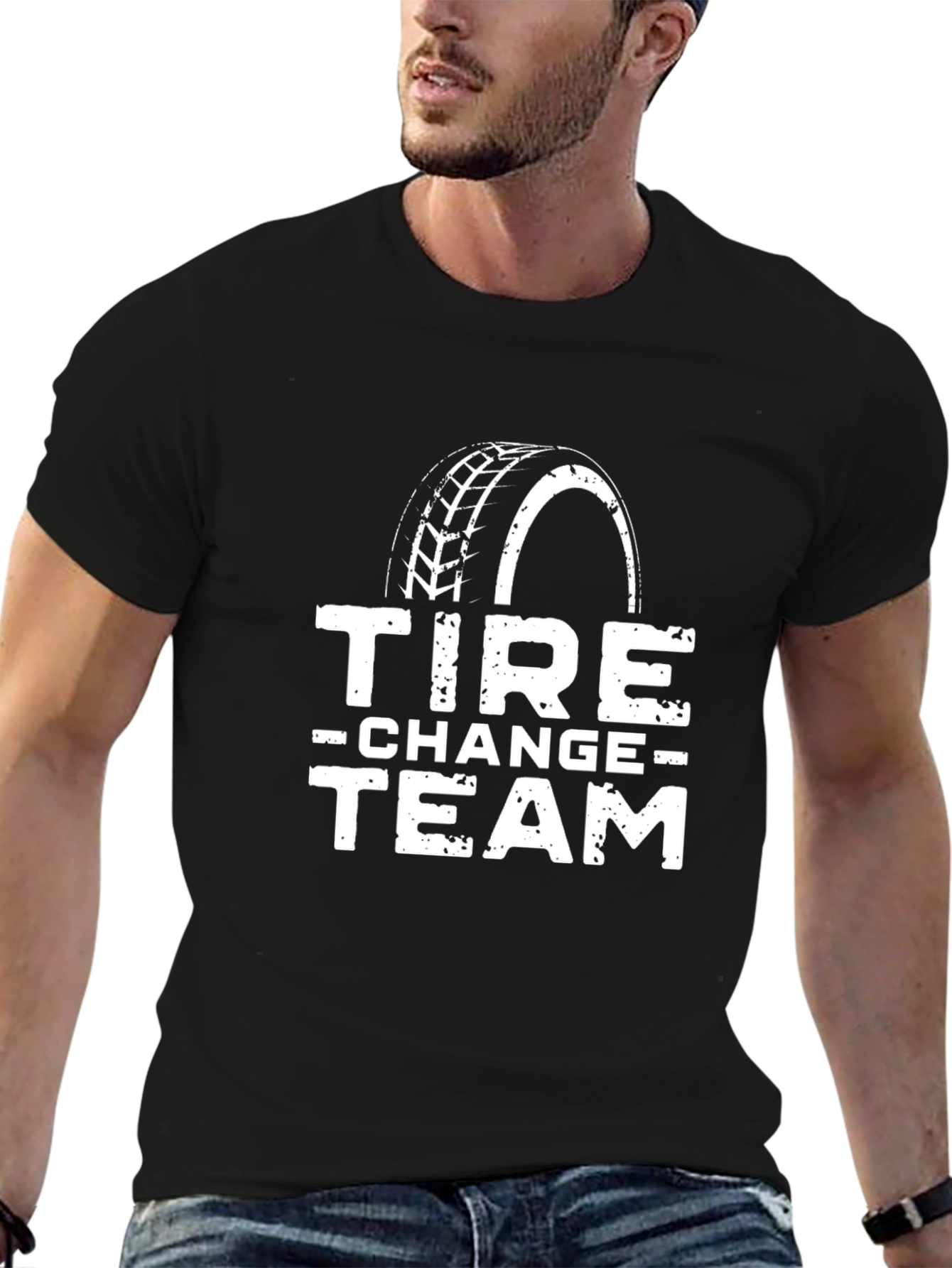 Tire Change Team Crew Neck T-Shirt