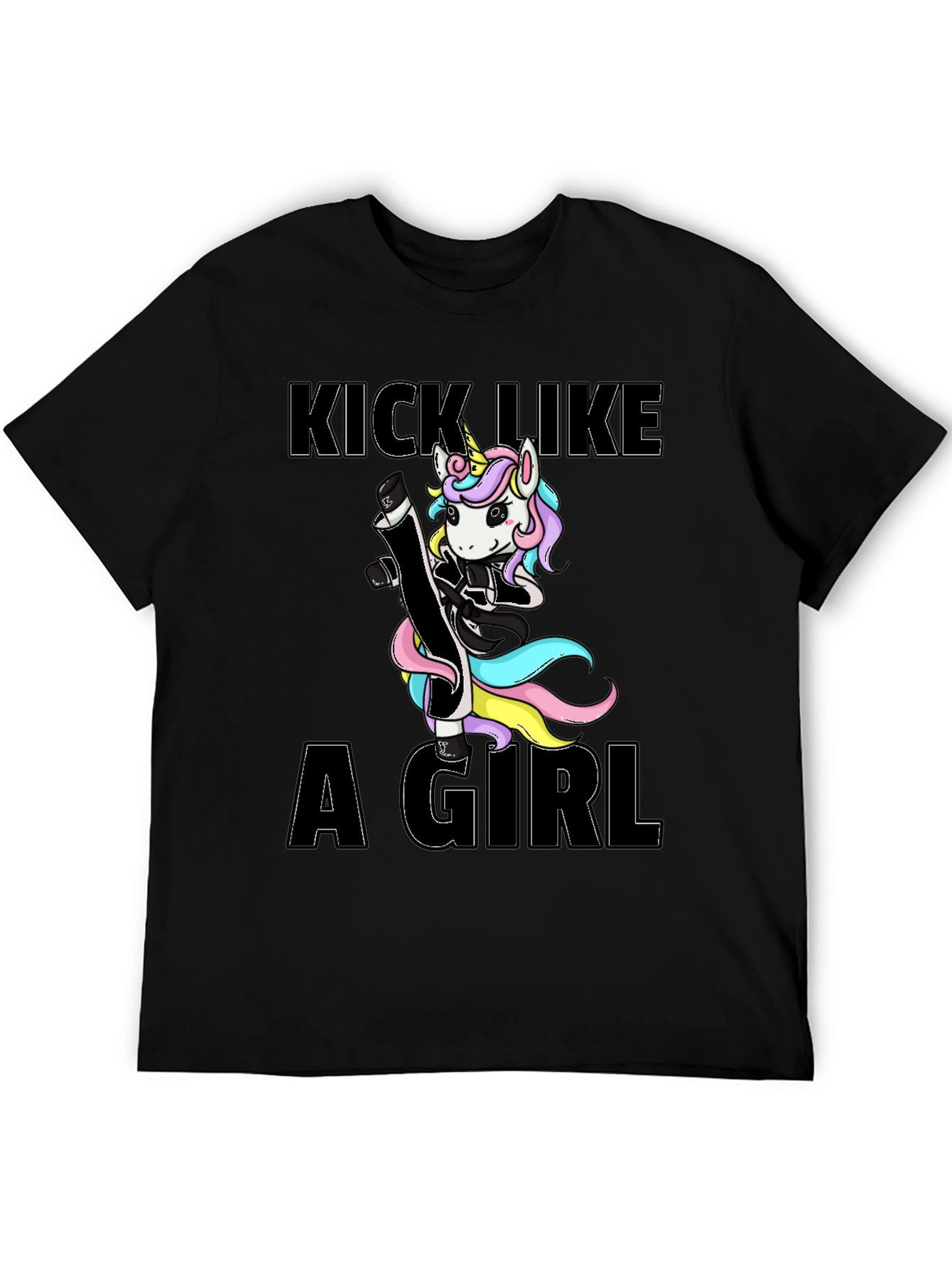 Kick Like A Girl Unicorn T-Shirt