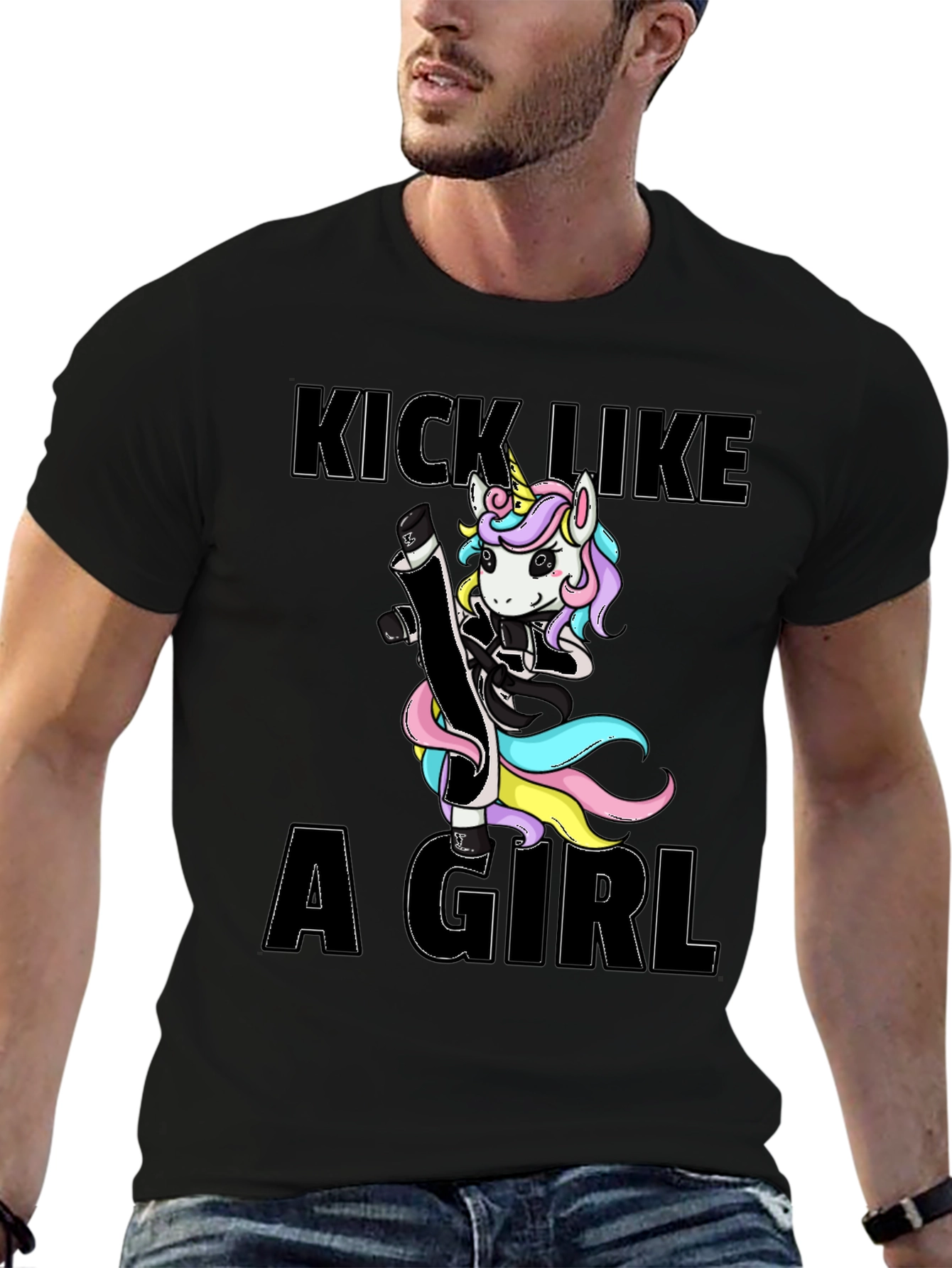 Kick Like A Girl Unicorn T-Shirt