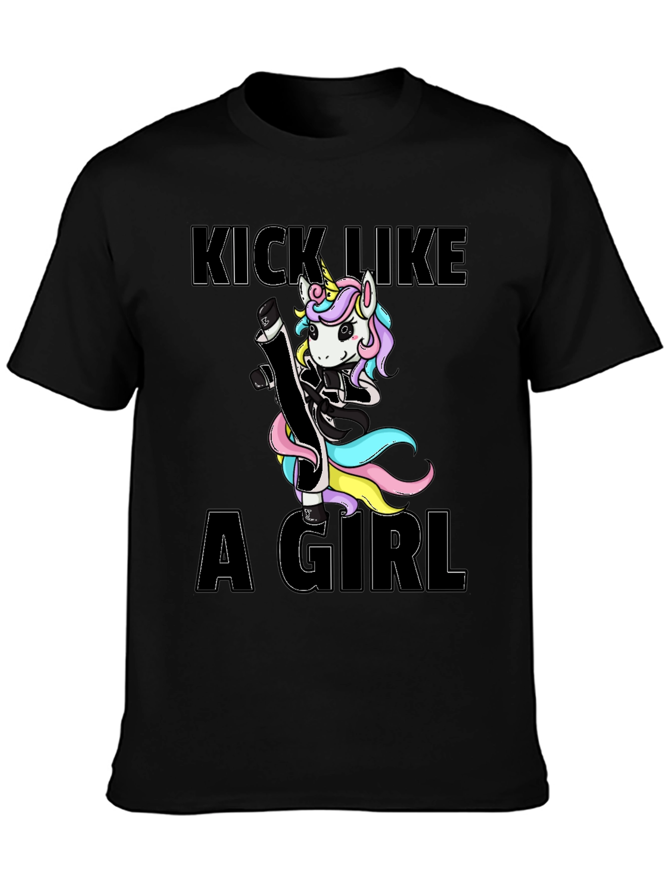 Kick Like A Girl Unicorn T-Shirt