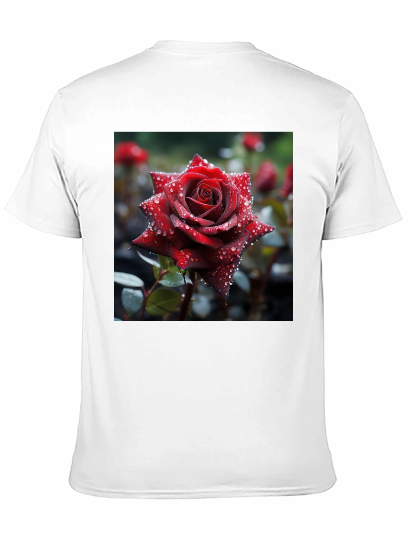 Rose T-Shirt - Floral Design Mens Tee