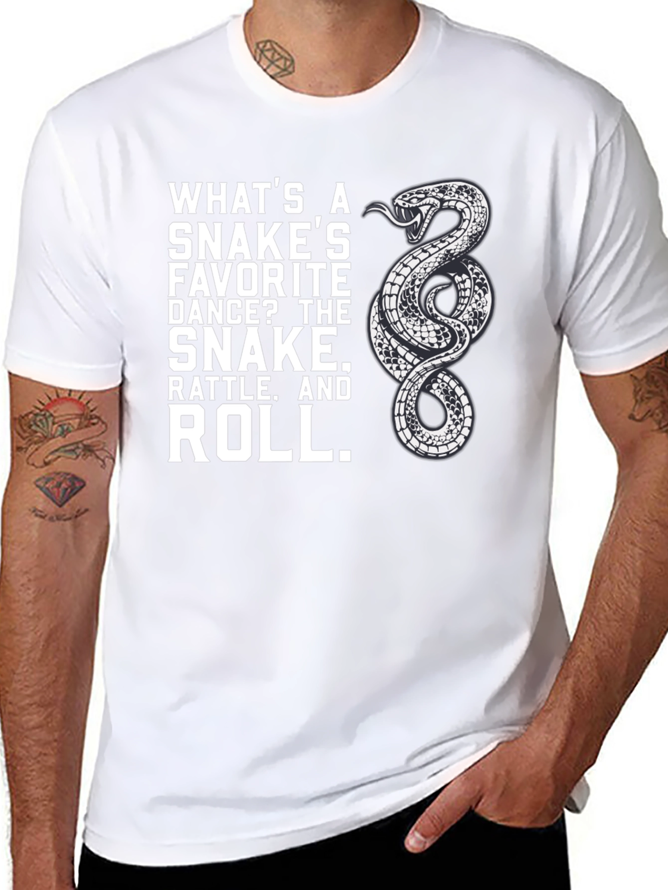 Snake Rattle and Roll Graphic T-Shirt