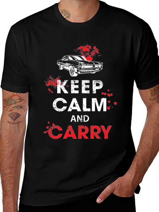 Keep Calm and Carry Car Graphic T-Shirt