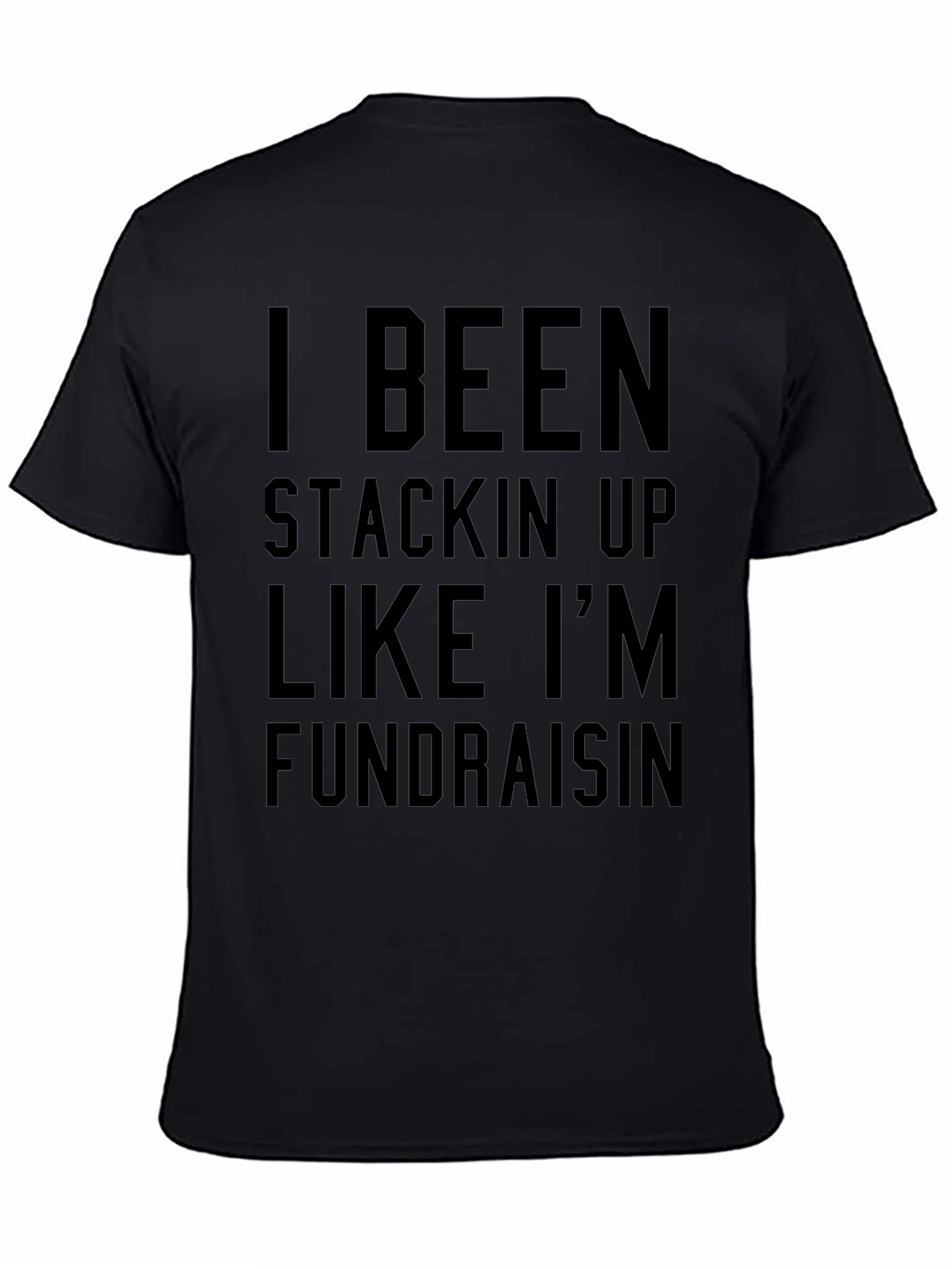 Stackin Up Fundraising Mens Black T-Shirt