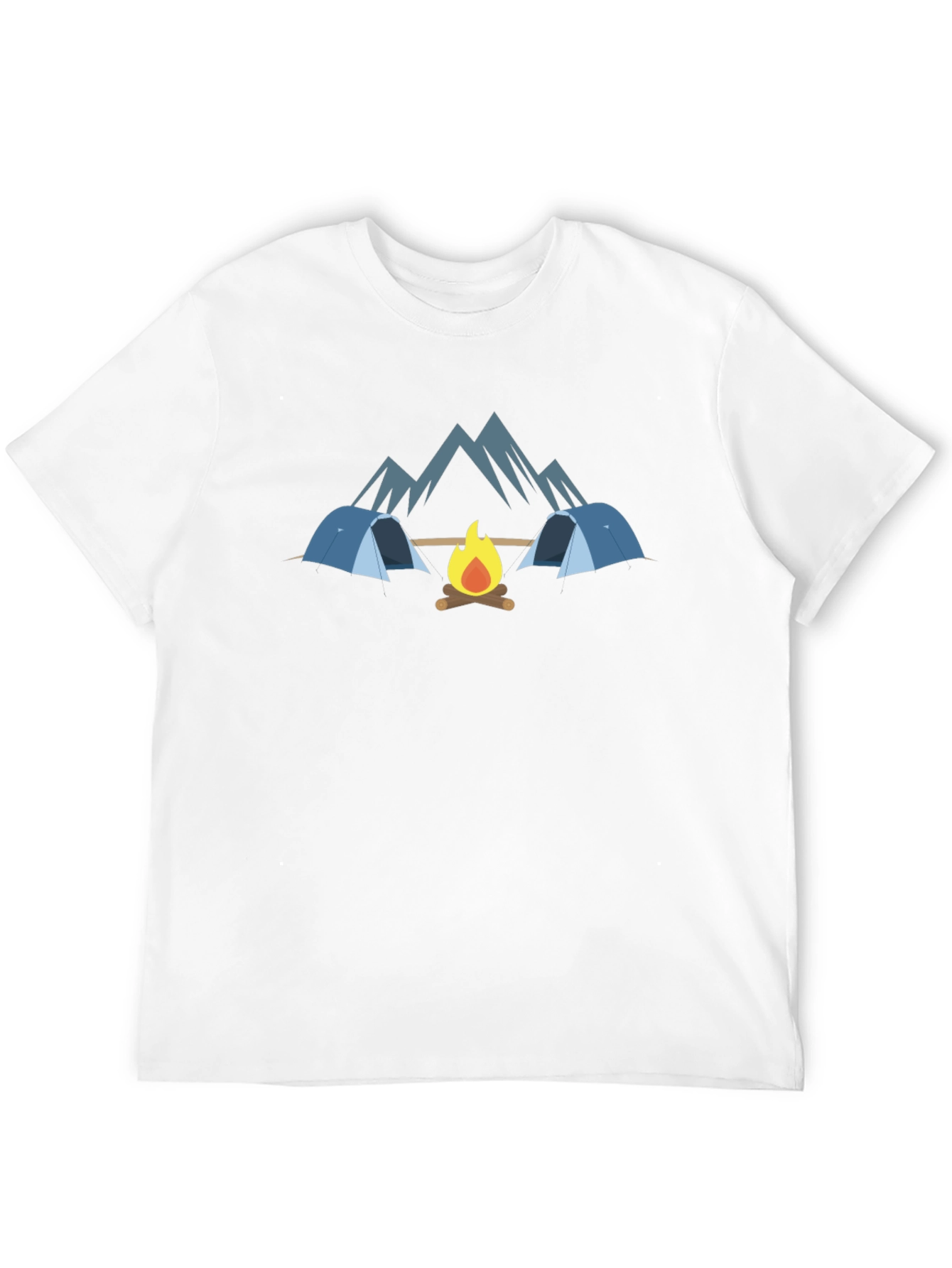 Camping Adventure Black Graphic T-Shirt