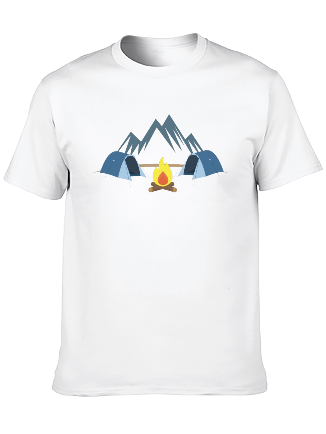 Camping Adventure Black Graphic T-Shirt