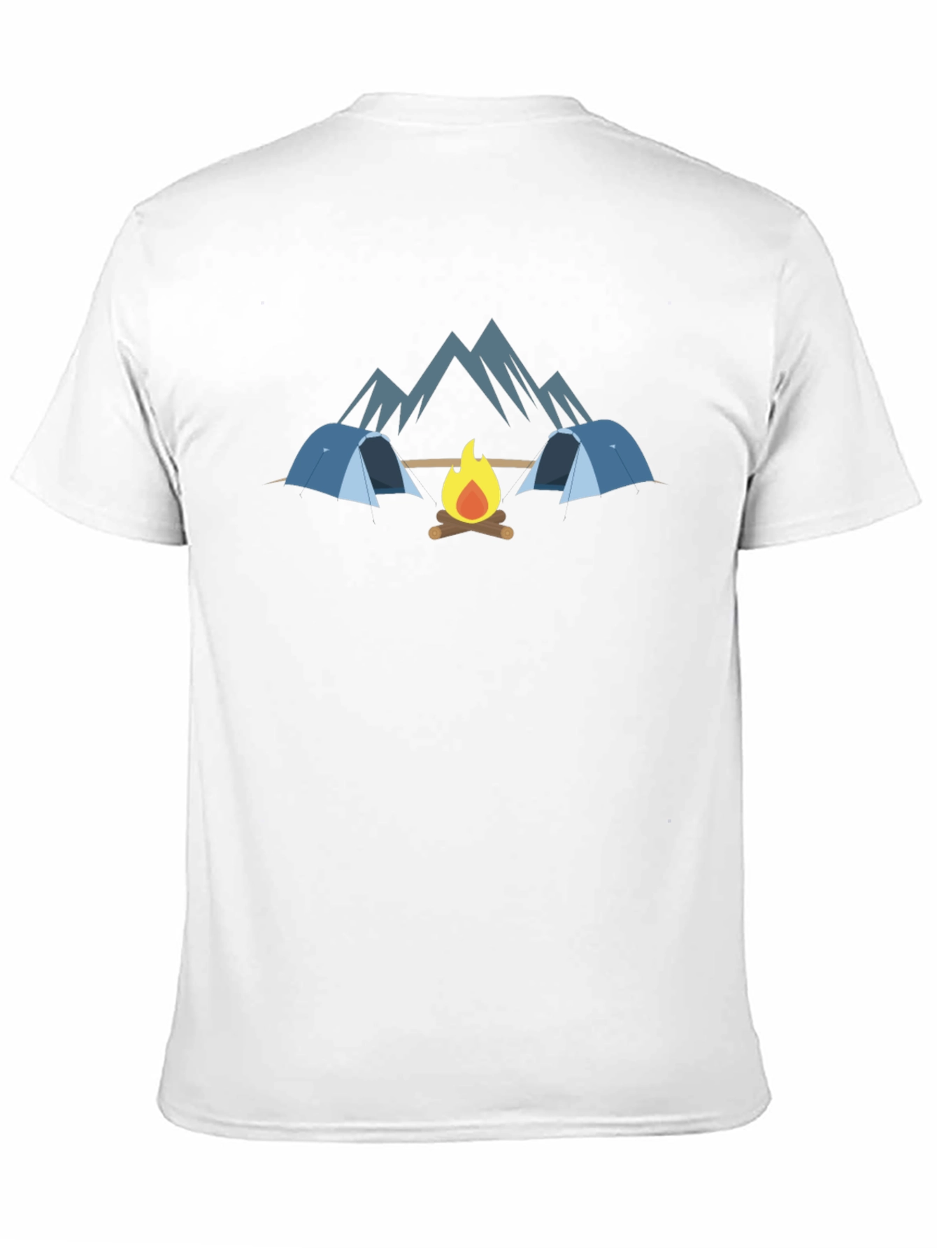 Camping Adventure Black Graphic T-Shirt