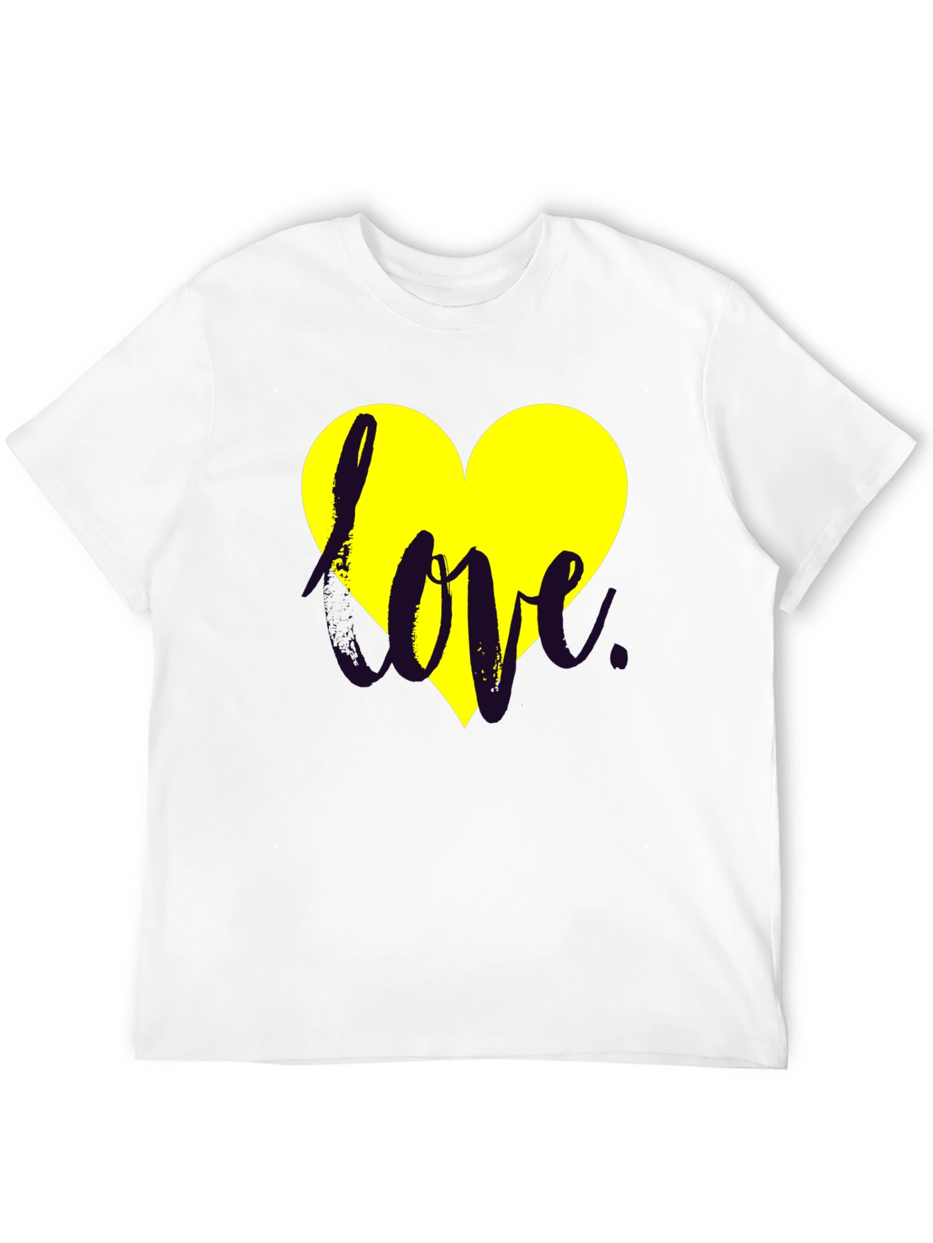 Love Heart Graphic Black Tee