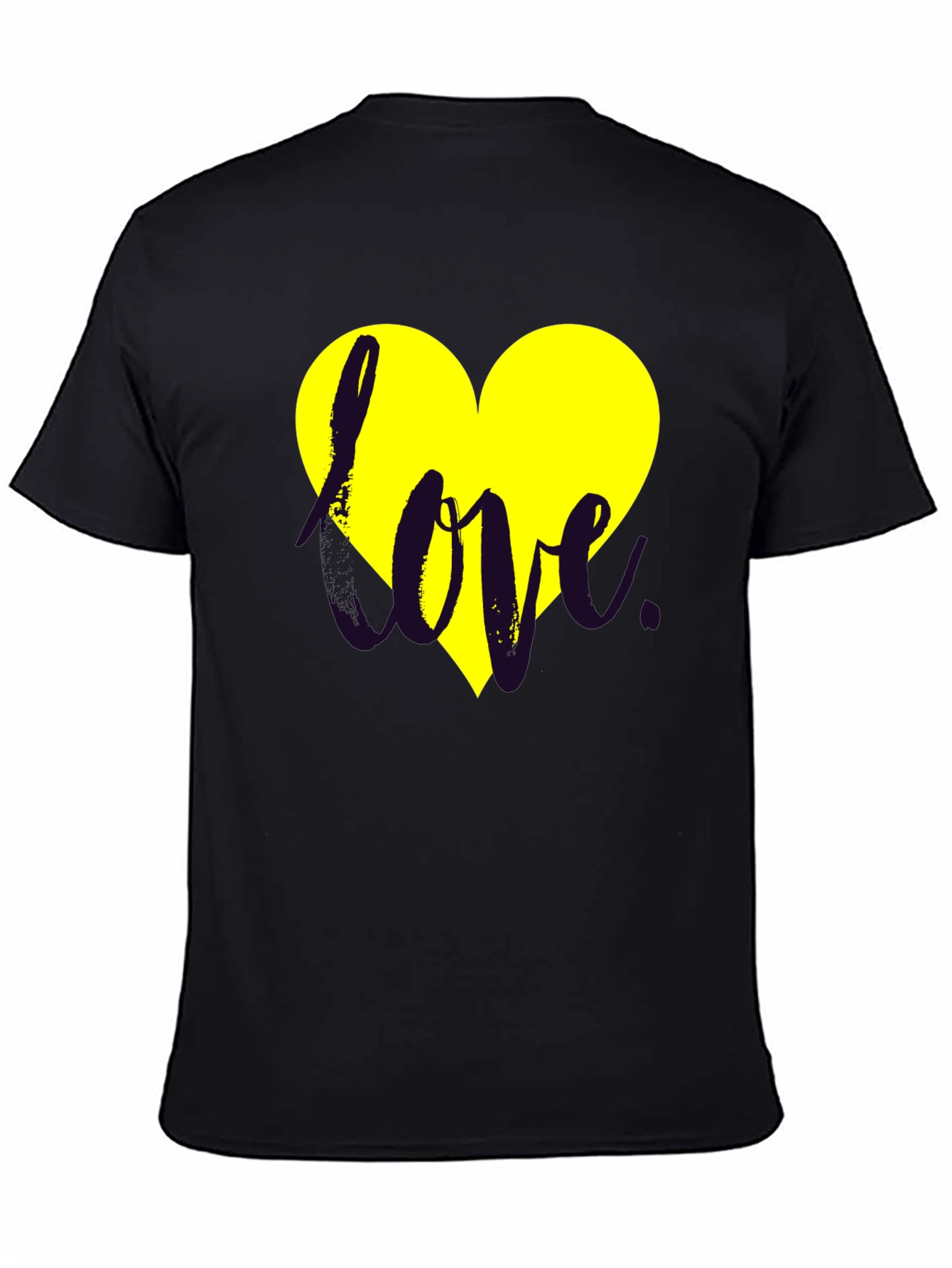 Love Heart Graphic Black Tee
