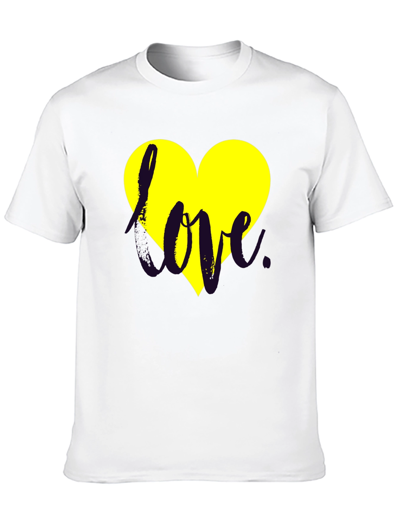 Love Heart Graphic Black Tee
