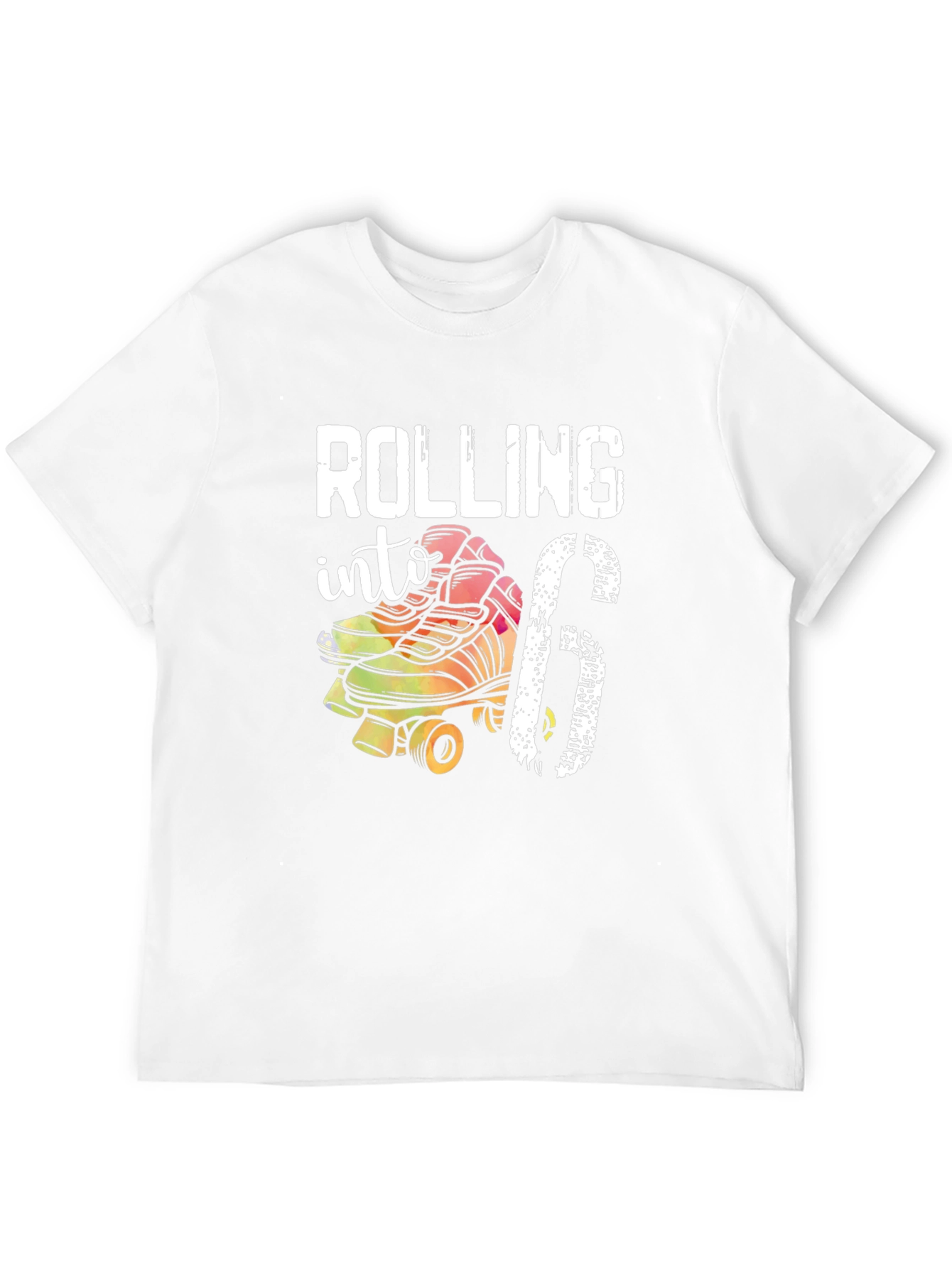 Rolling Into 6th Birthday Roller Skate T-Shirt