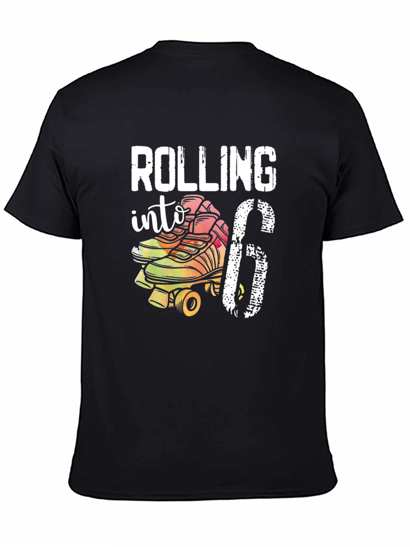 Rolling Into 6th Birthday Roller Skate T-Shirt