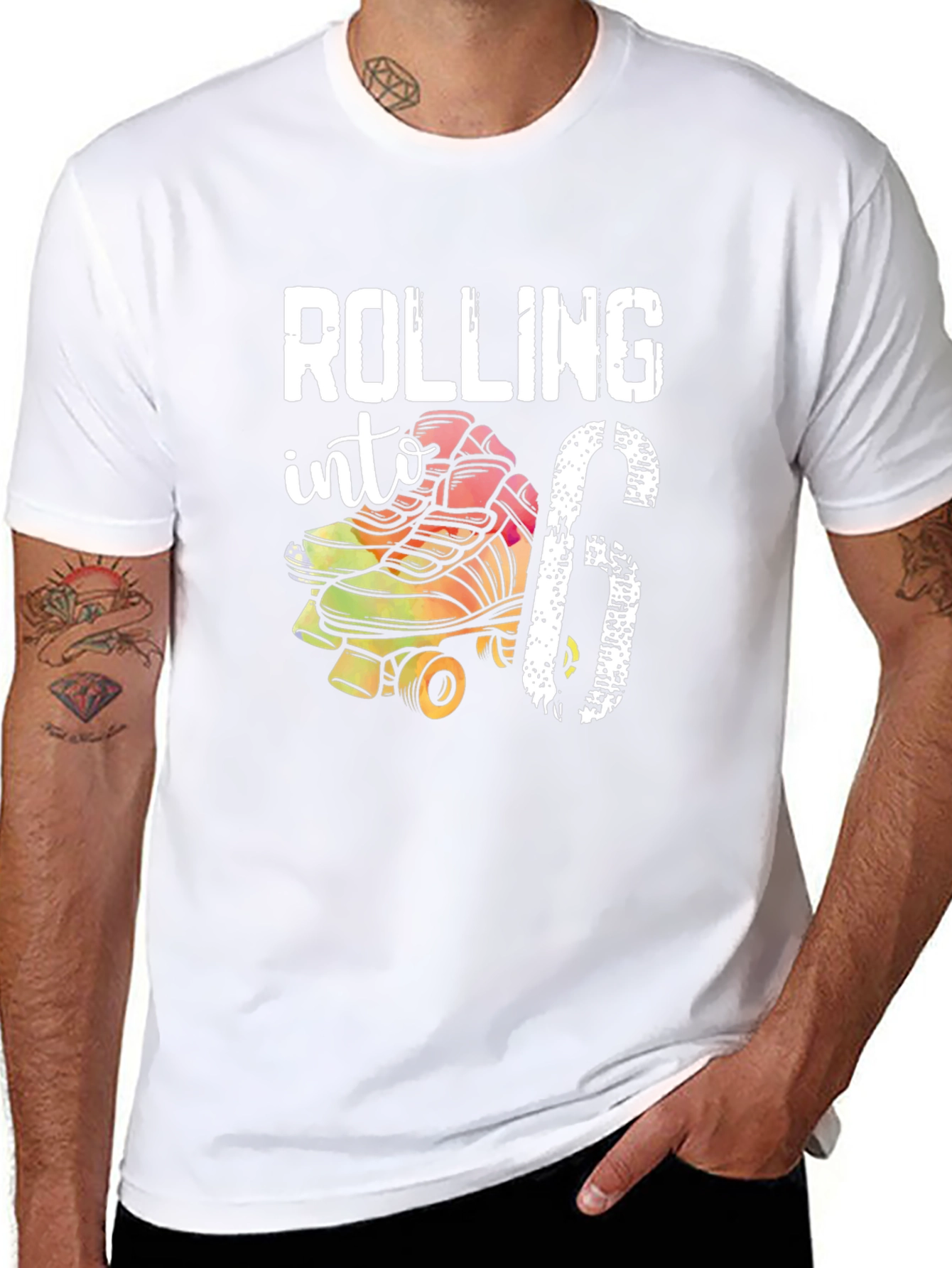Rolling Into 6th Birthday Roller Skate T-Shirt
