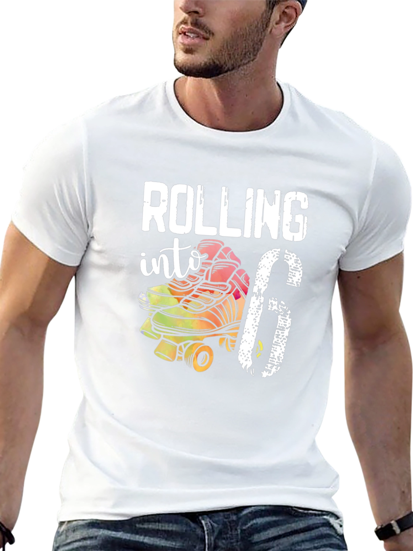 Rolling Into 6th Birthday Roller Skate T-Shirt