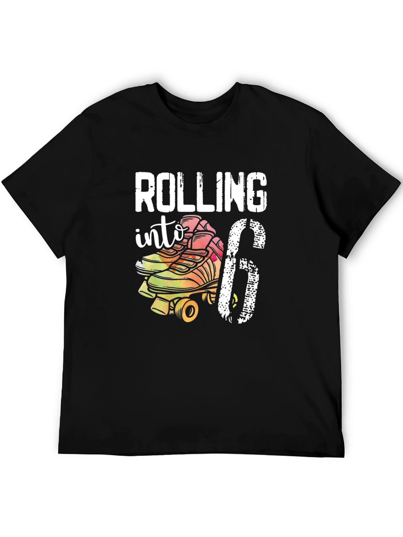 Rolling Into 6th Birthday Roller Skate T-Shirt