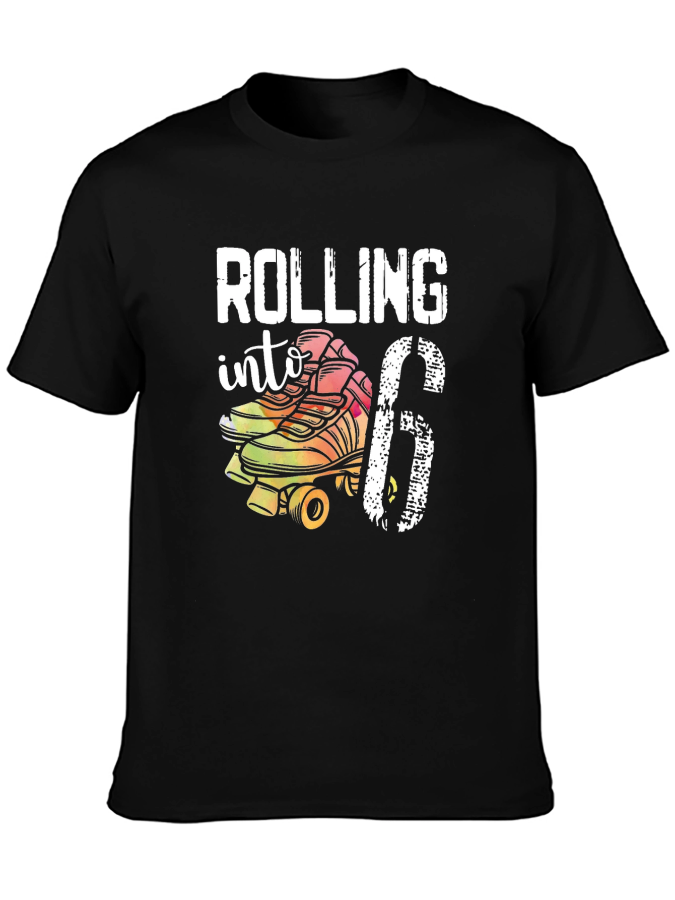 Rolling Into 6th Birthday Roller Skate T-Shirt