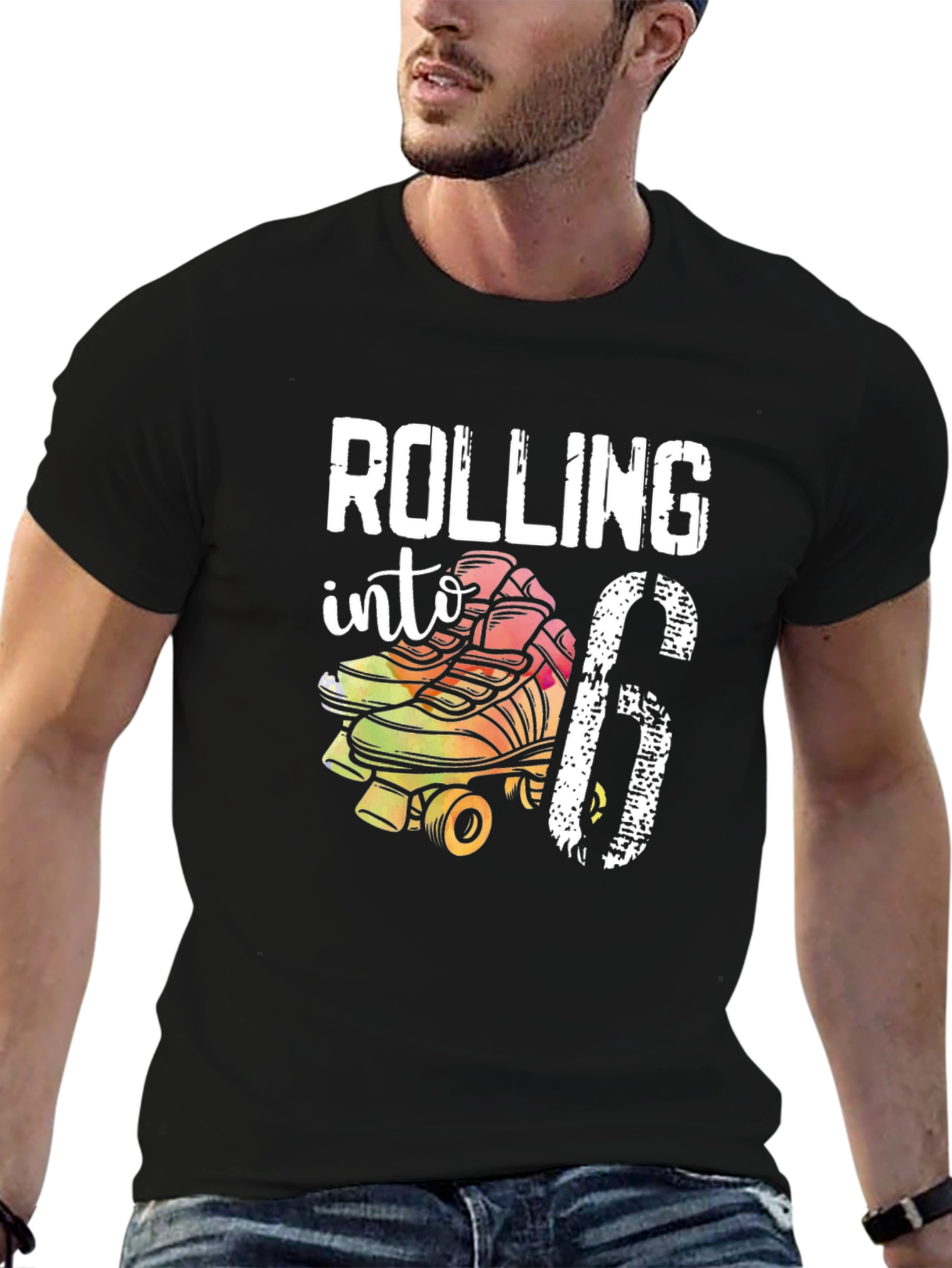 Rolling Into 6th Birthday Roller Skate T-Shirt