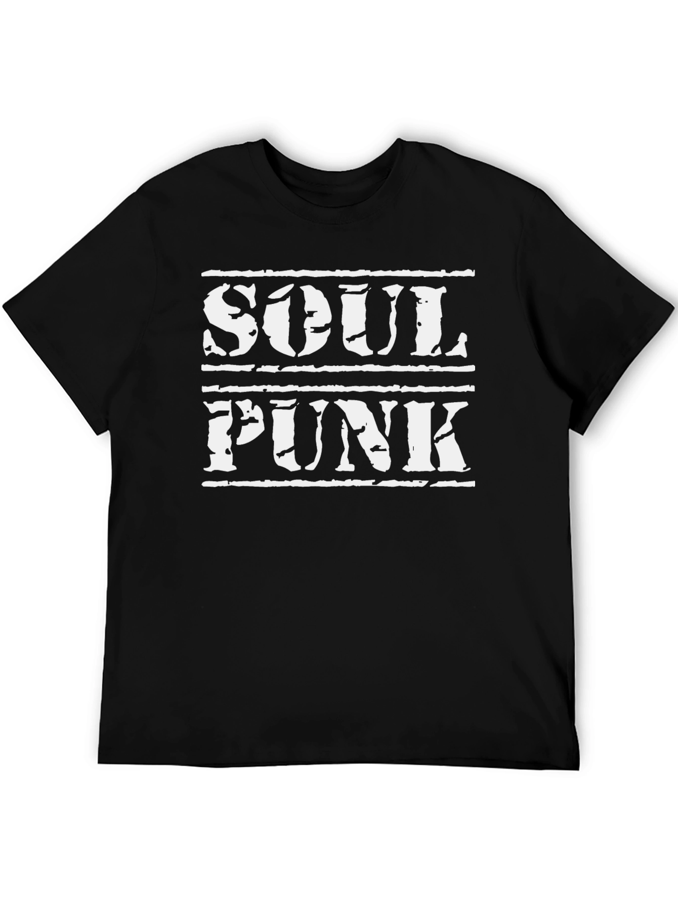 Soul Punk Graphic Tee - Black Cotton T-Shirt