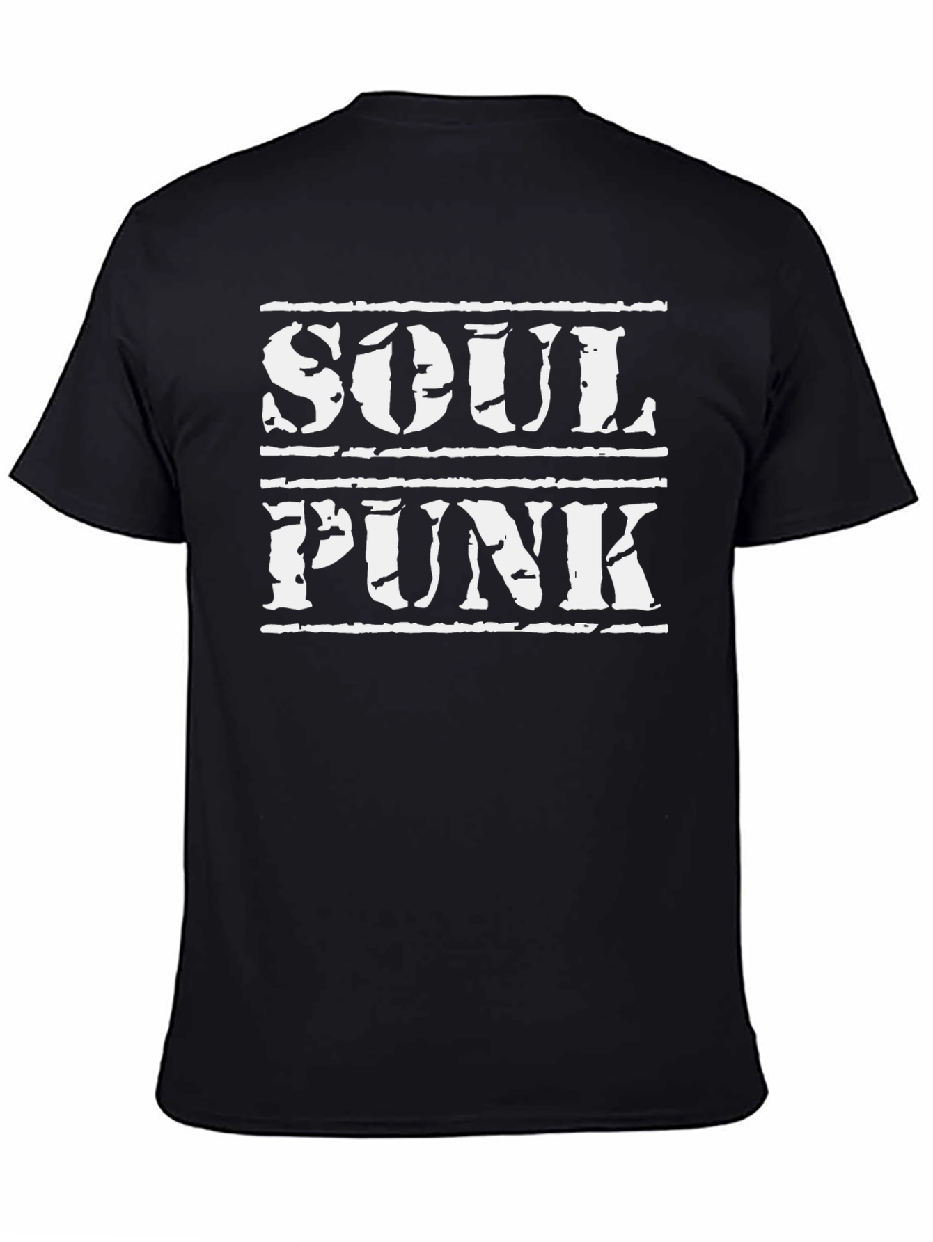Soul Punk Graphic Tee - Black Cotton T-Shirt