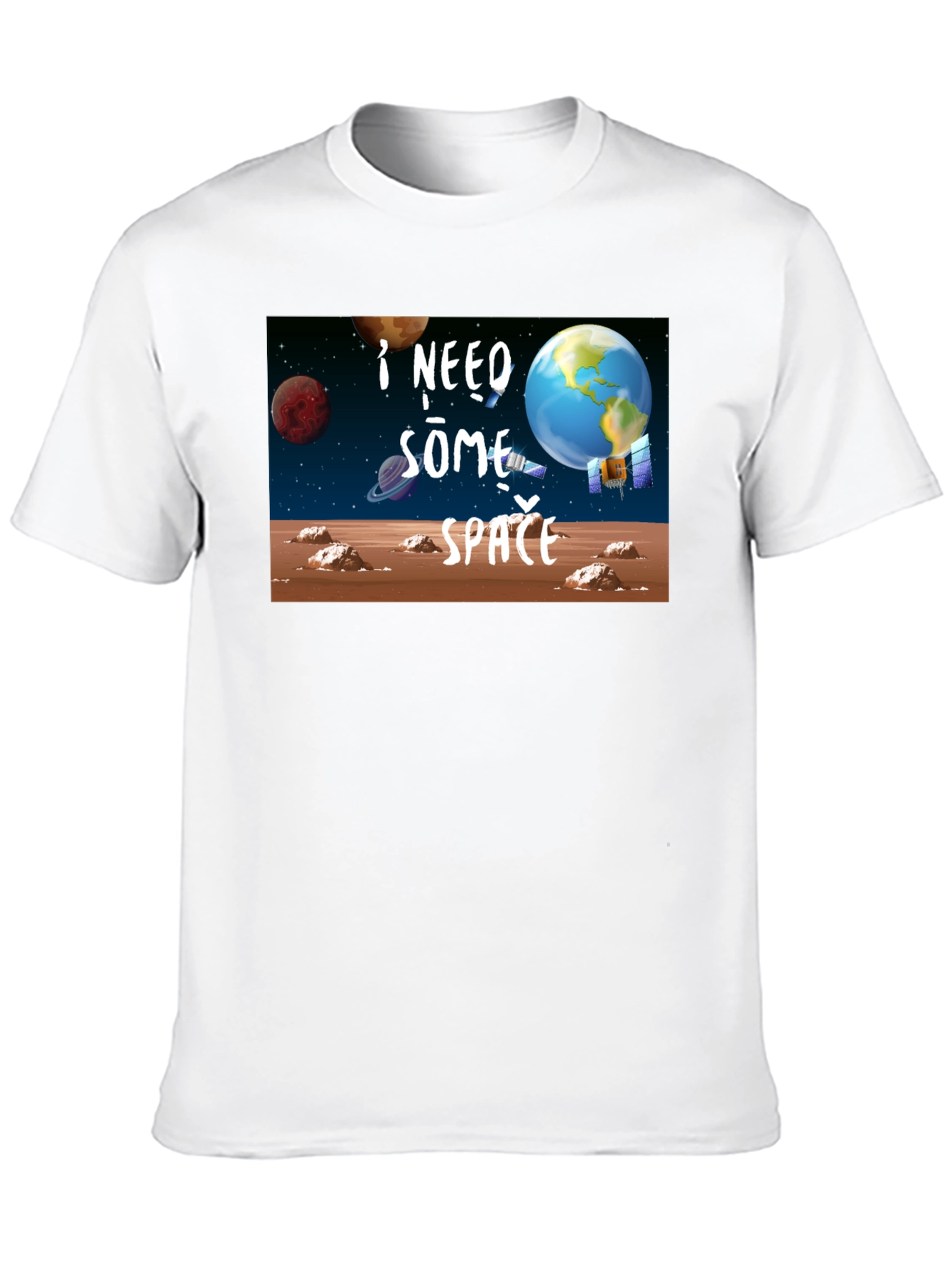 I Need Some Space Black T-Shirt