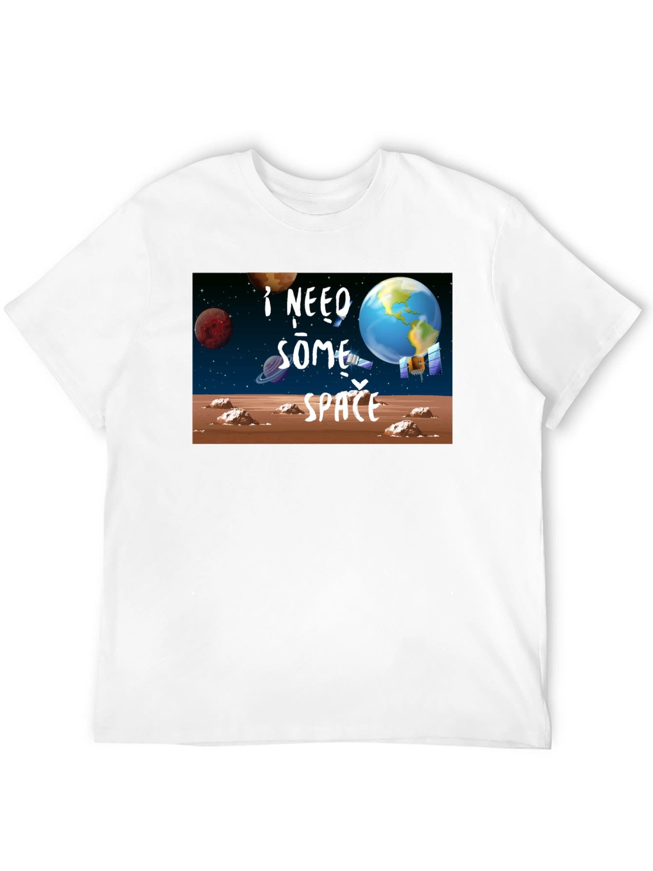 I Need Some Space Black T-Shirt