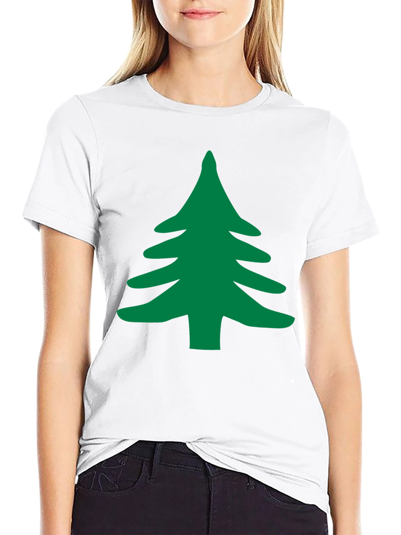 Evergreen Tree Black T-Shirt