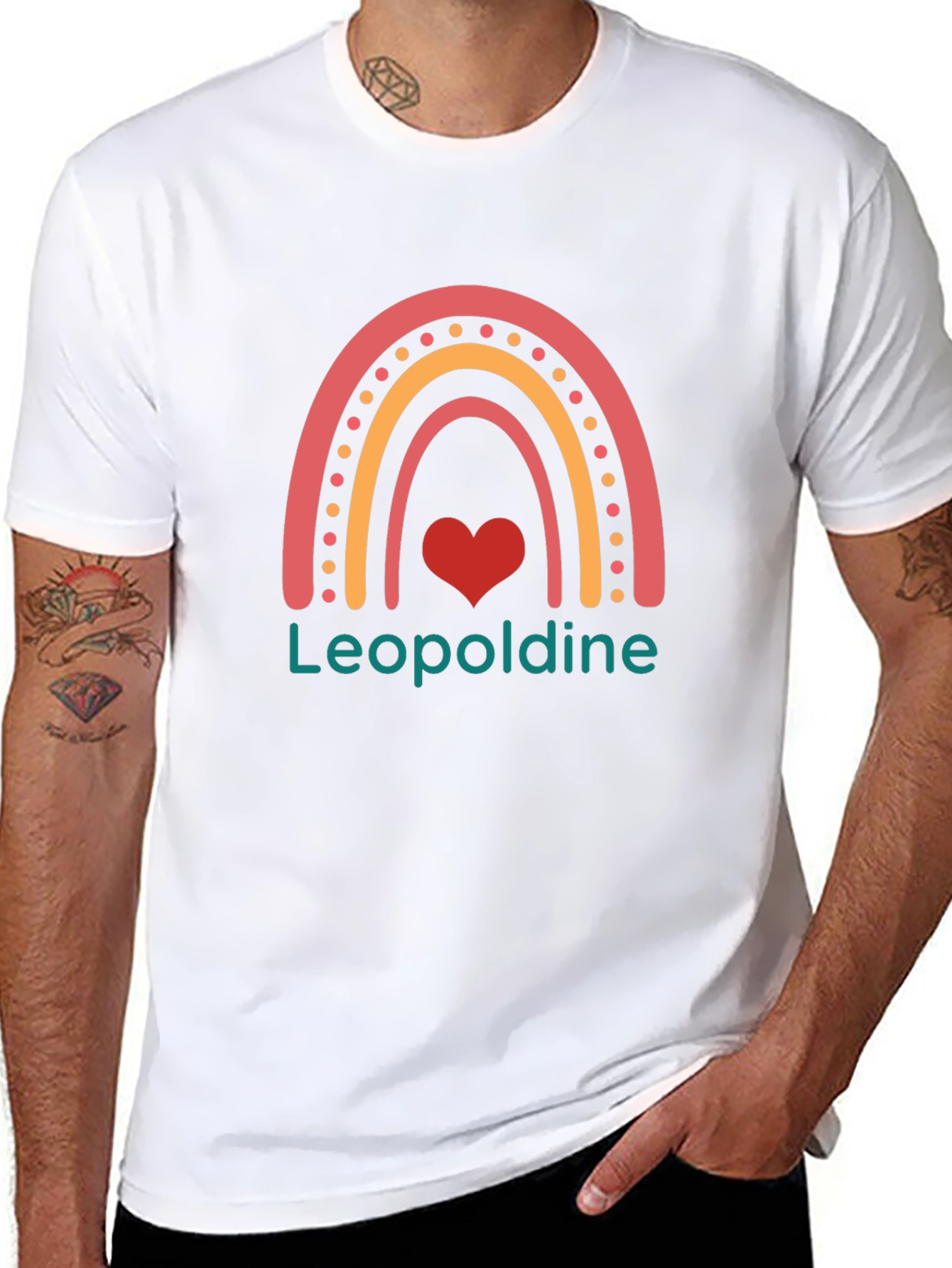 Leopoldine Rainbow Heart Graphic Tee