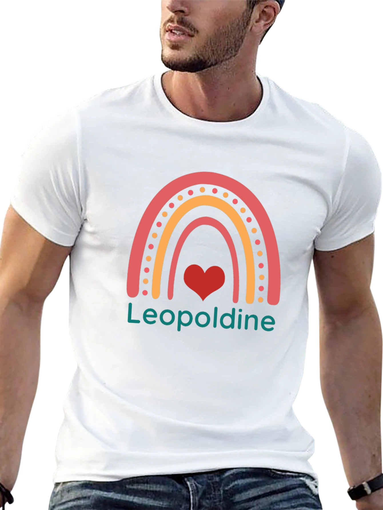 Leopoldine Rainbow Heart Graphic Tee