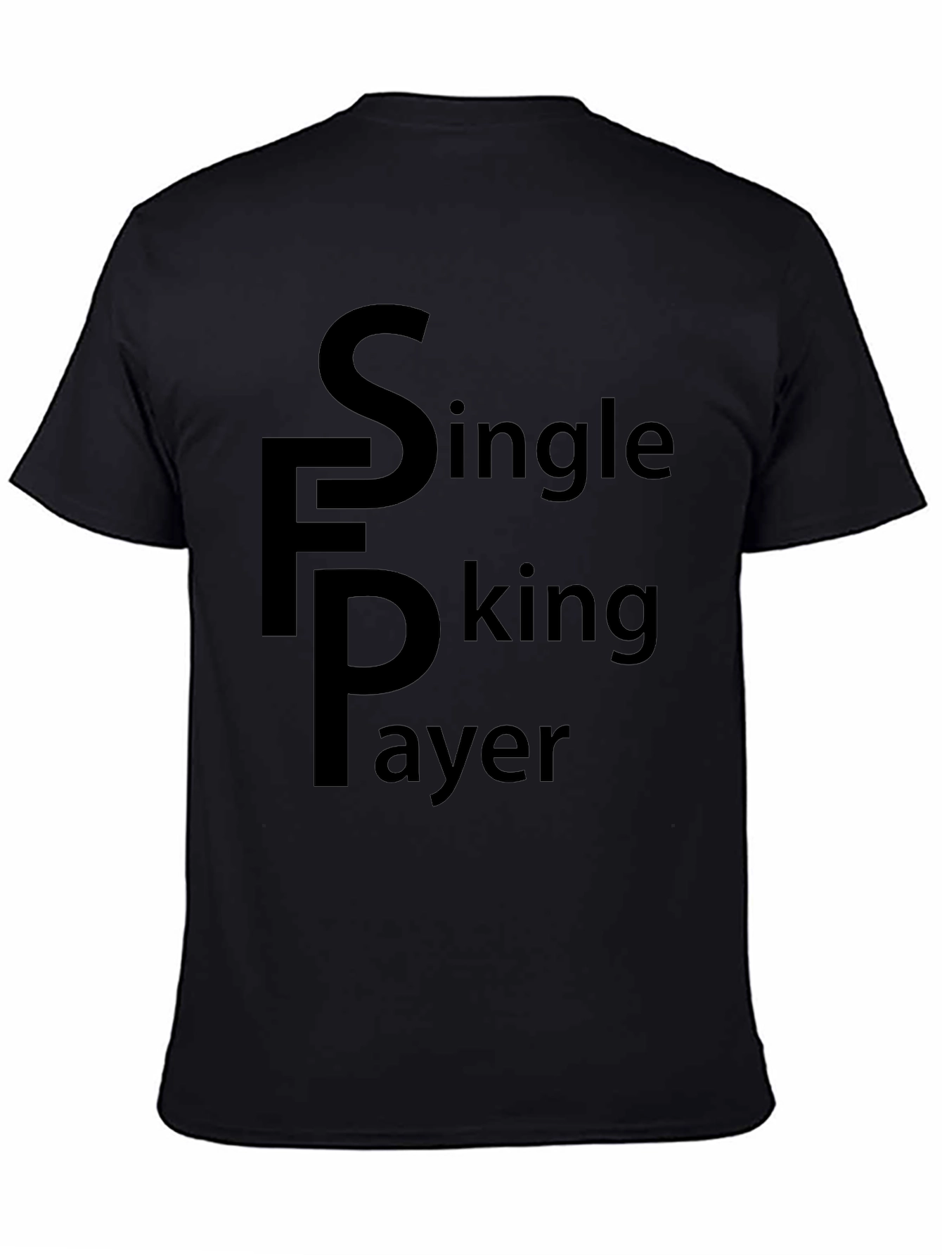 Single F Player Black Tee