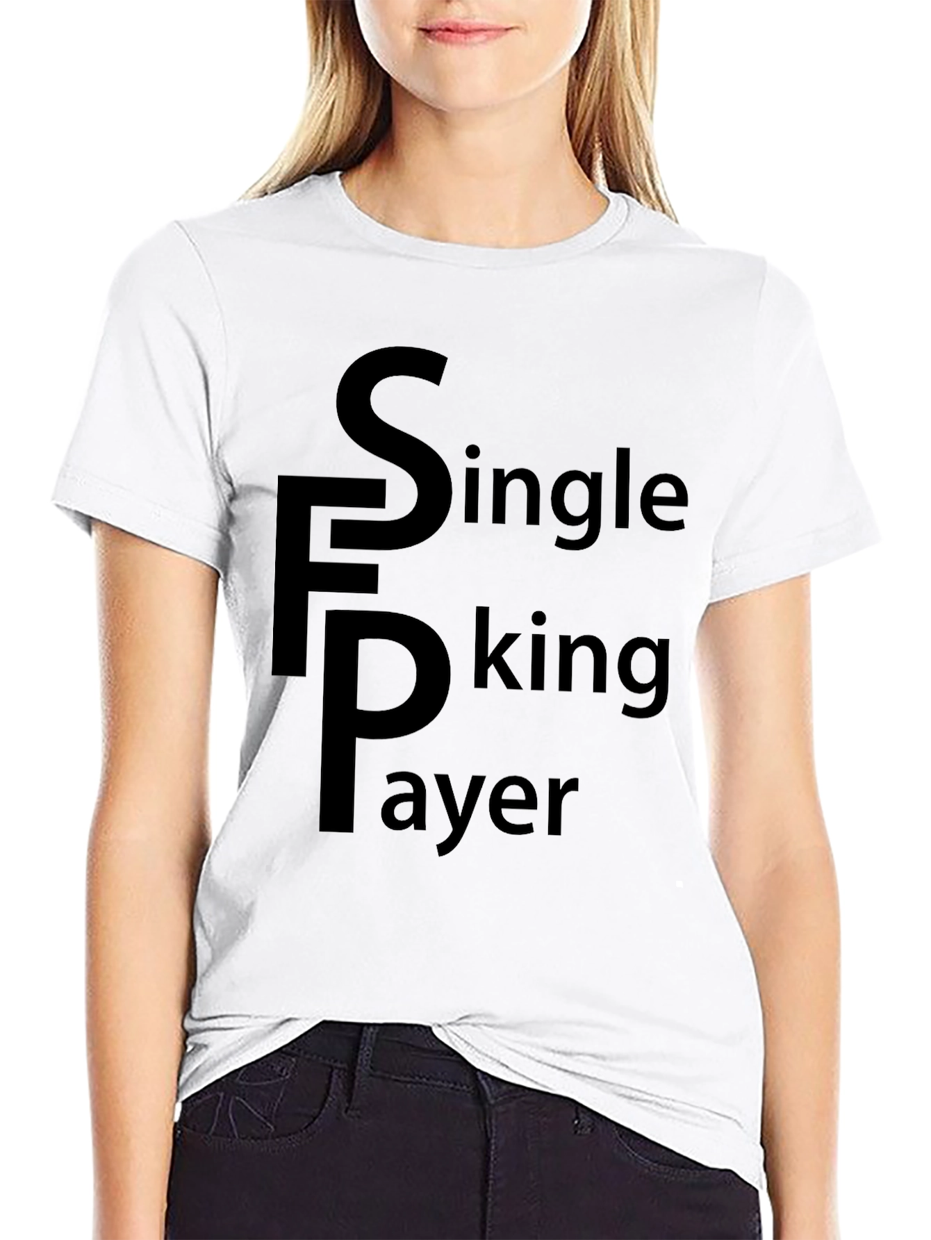 Single F Player Black Tee