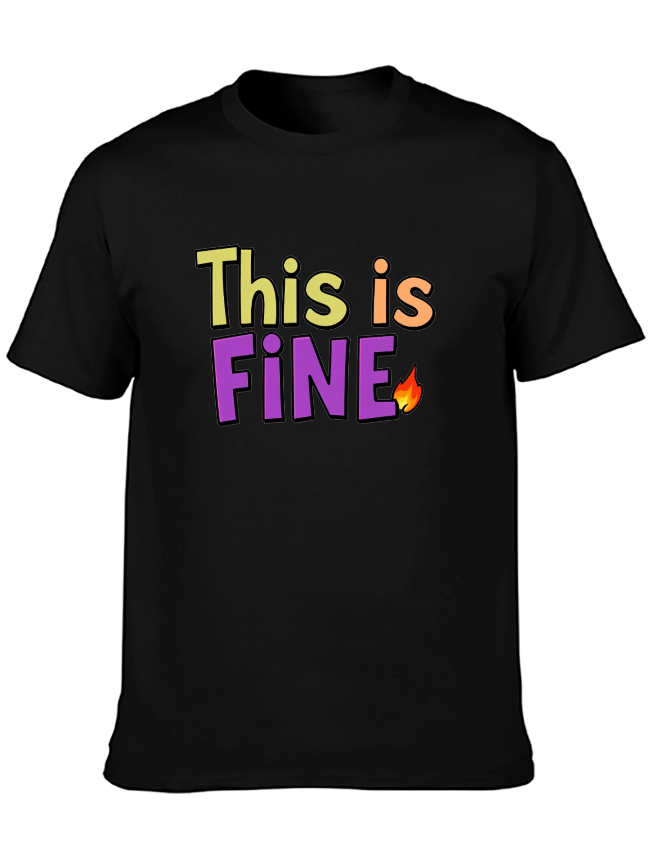 This is Fine Meme Black T-Shirt
