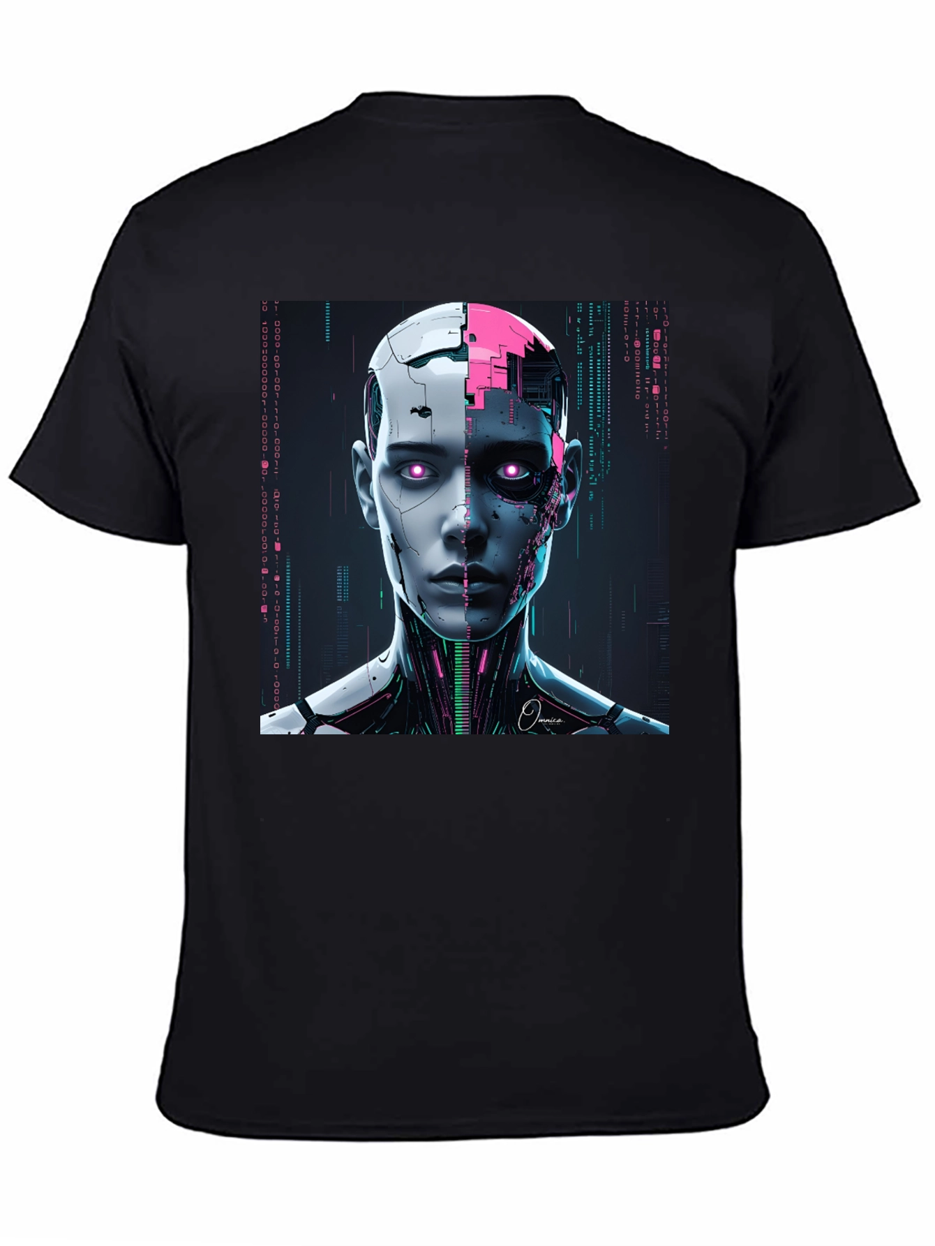 Futuristic Robot Head Graphic Tee