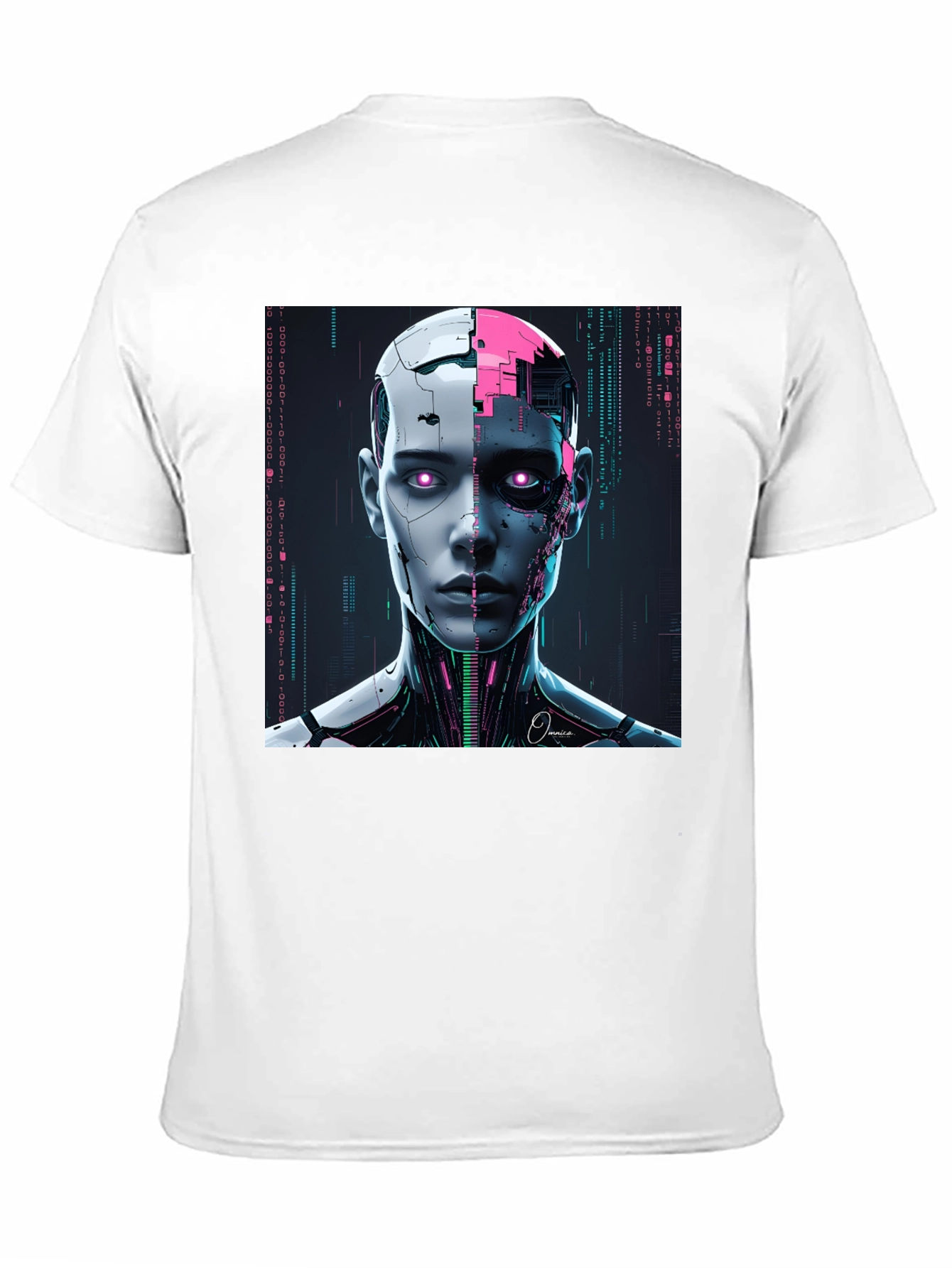 Futuristic Robot Head Graphic Tee