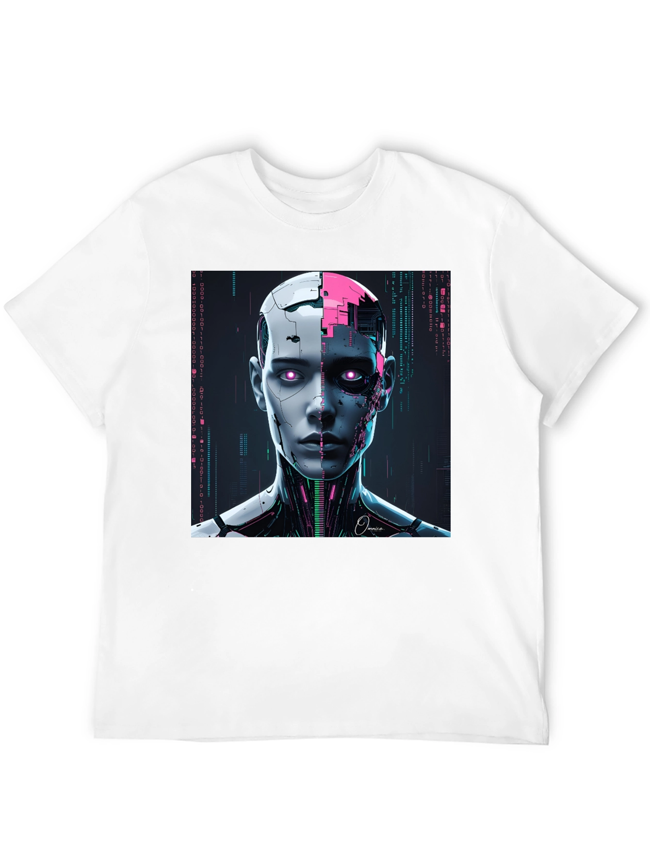 Futuristic Robot Head Graphic Tee