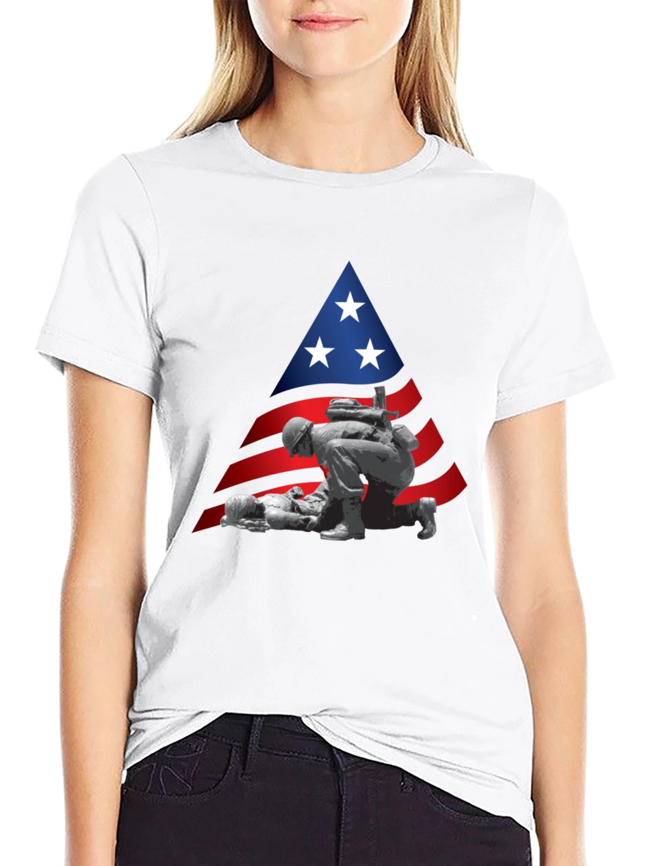 Patriotic Soldier T-Shirt - Support Our Troops!