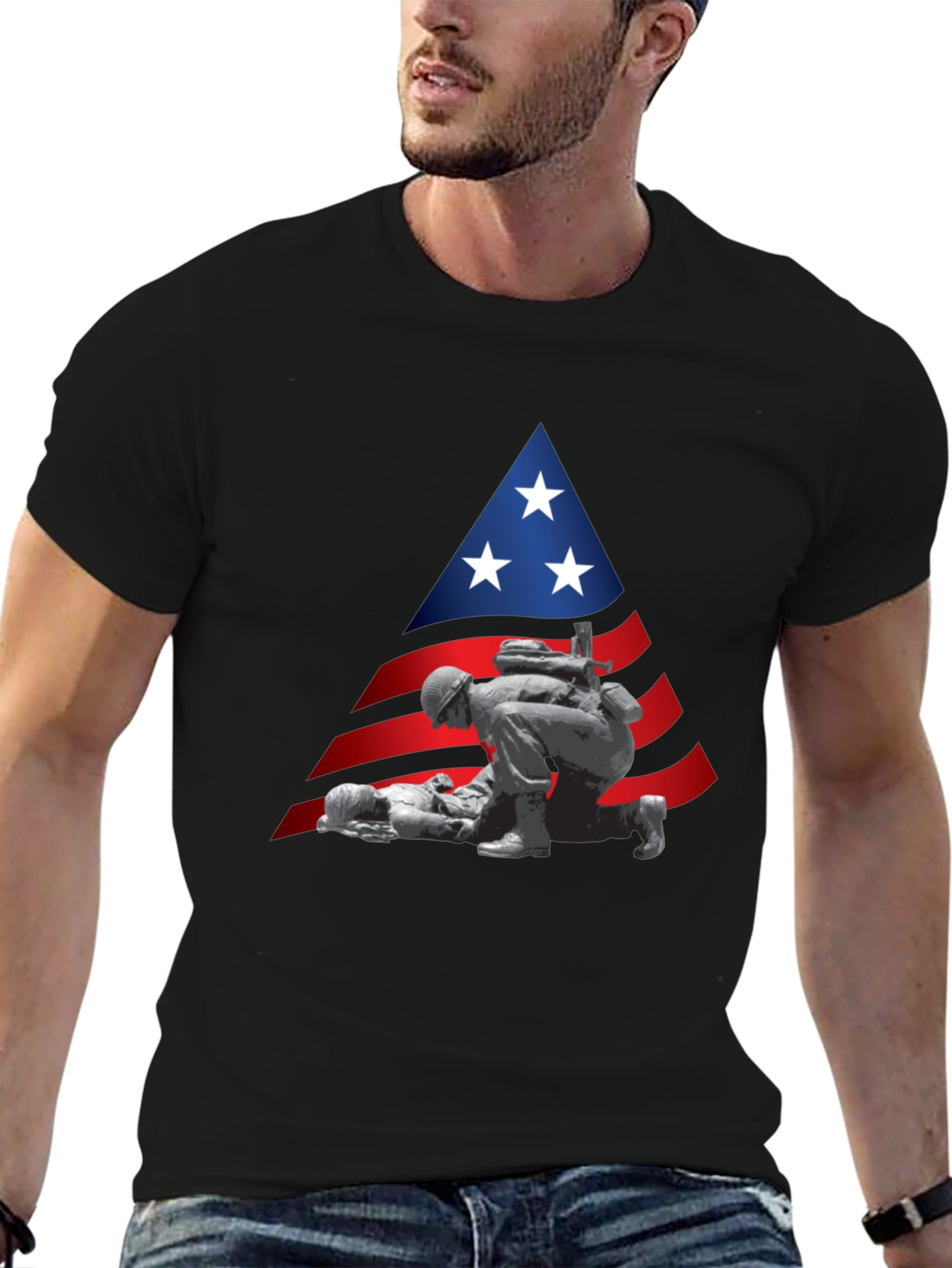 Patriotic Soldier T-Shirt - Support Our Troops!