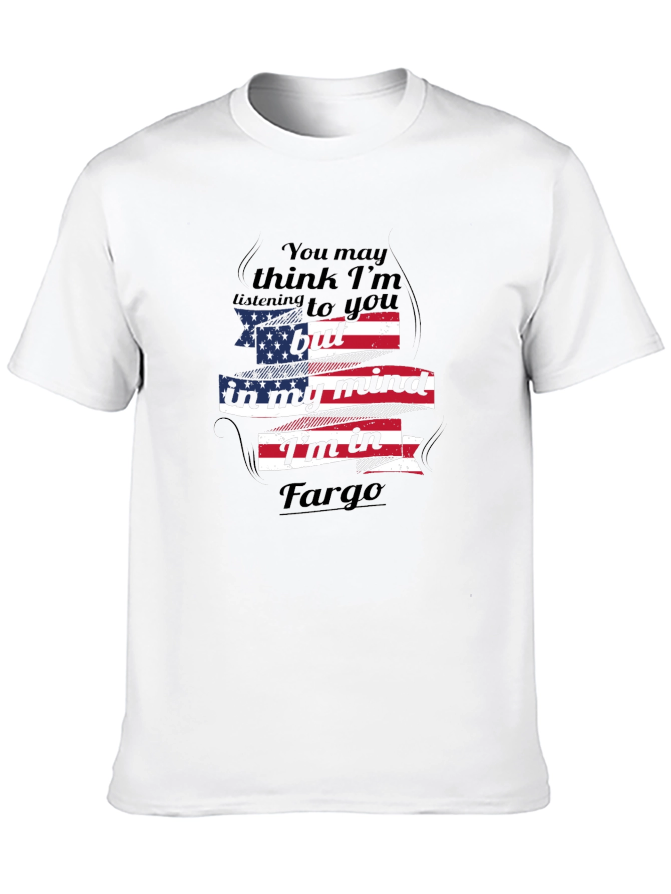 Fargo Mind T-Shirt American Flag Novelty Tee