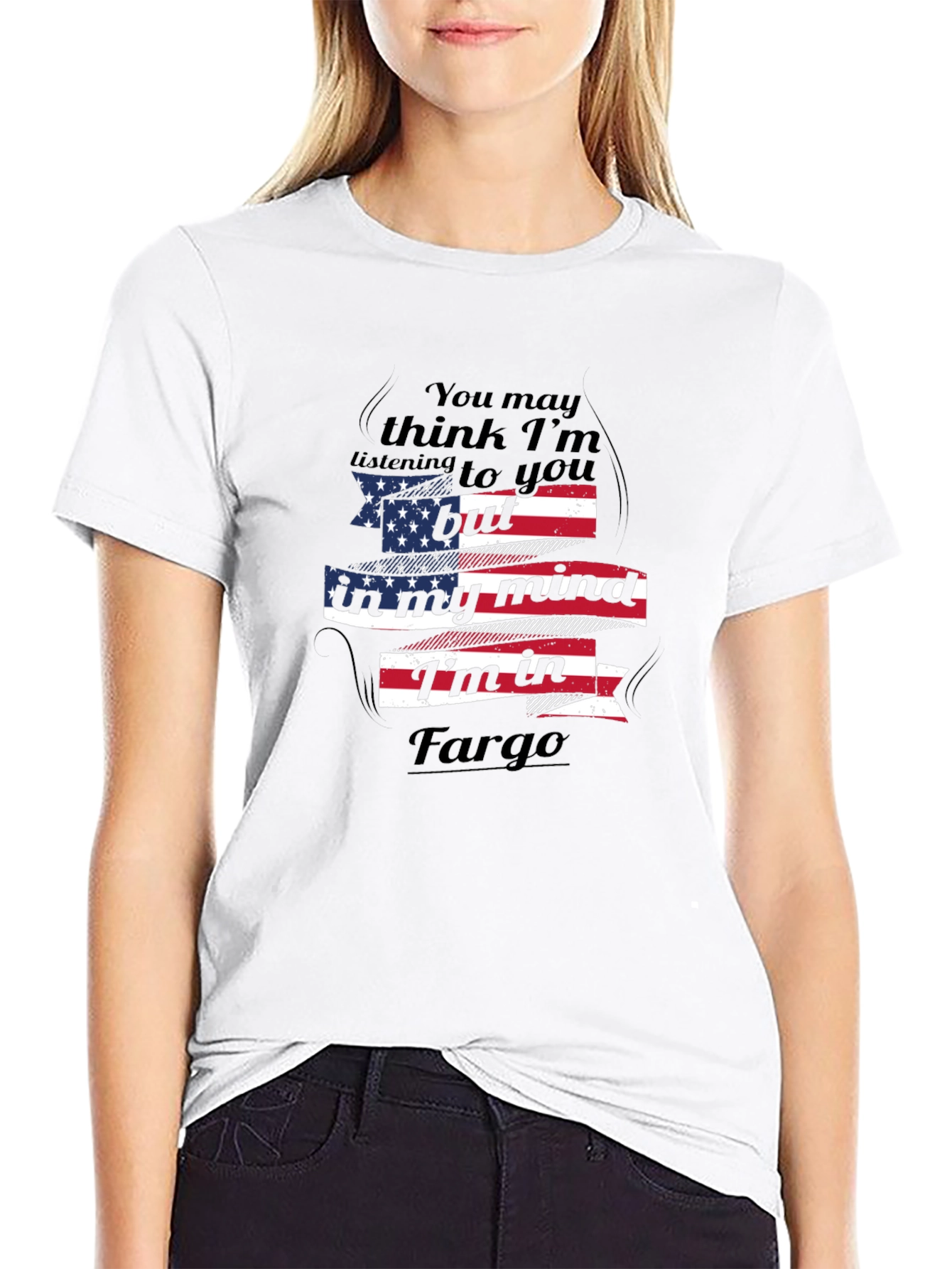 Fargo Mind T-Shirt American Flag Novelty Tee