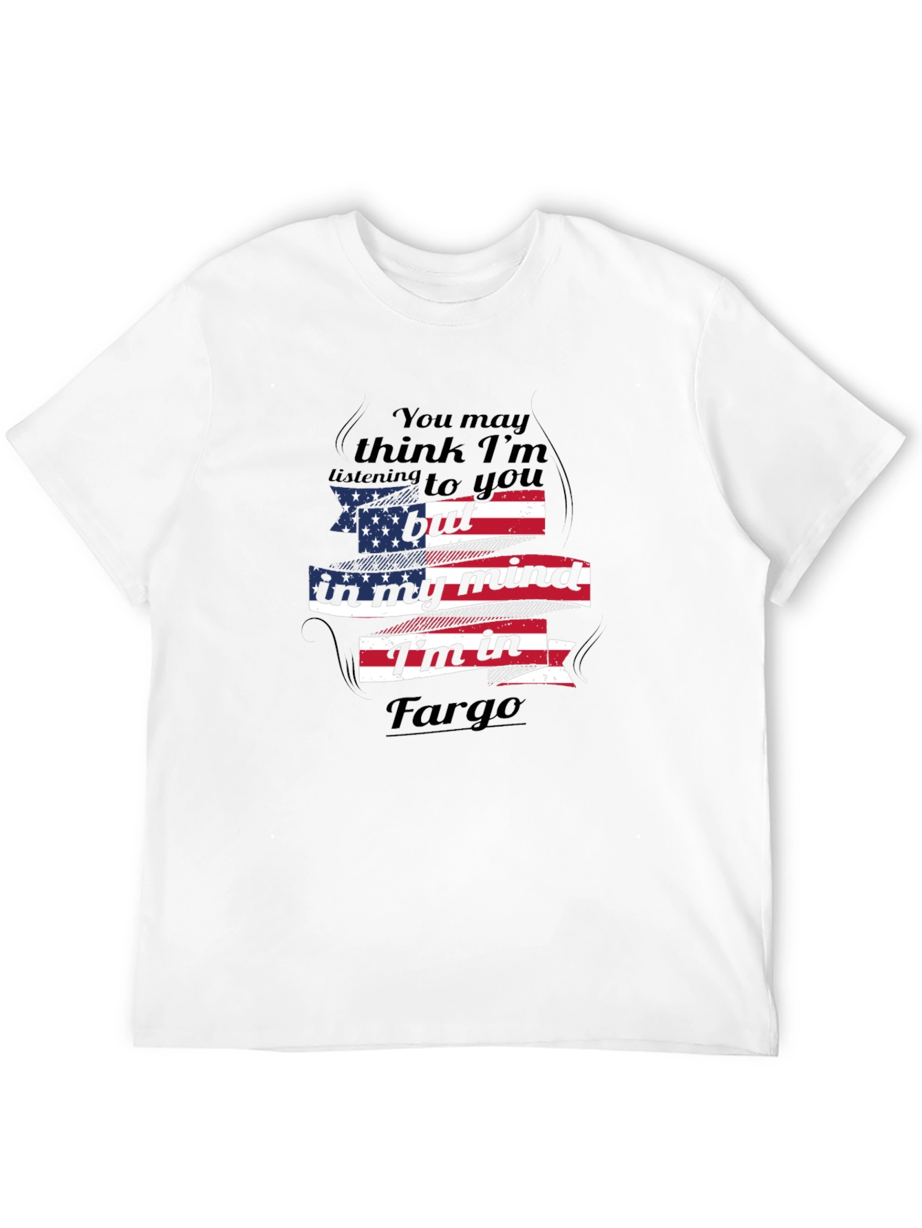 Fargo Mind T-Shirt American Flag Novelty Tee