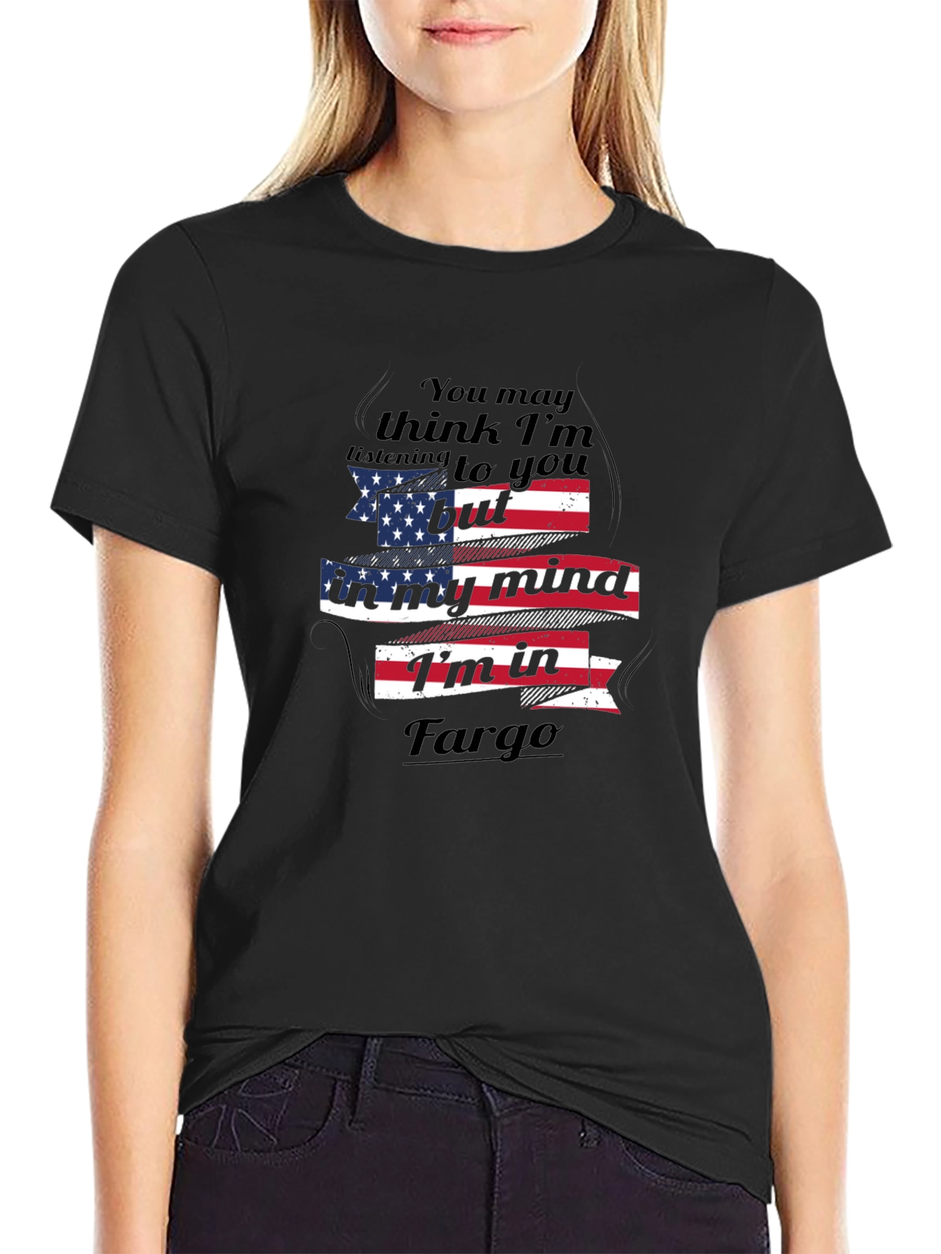 Fargo Mind T-Shirt American Flag Novelty Tee