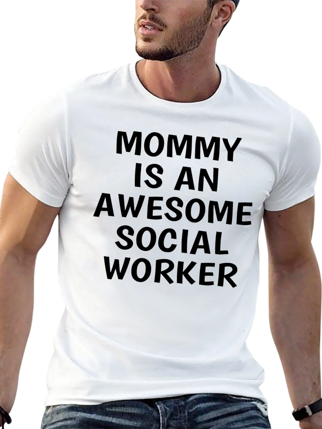 Awesome Social Worker Mommy T-Shirt - Black