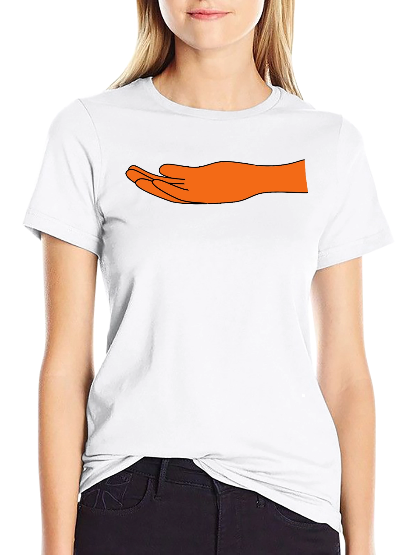 Hand Graphic Black T-Shirt - Unique Design