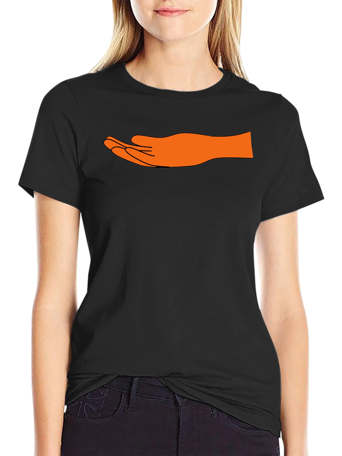 Hand Graphic Black T-Shirt - Unique Design