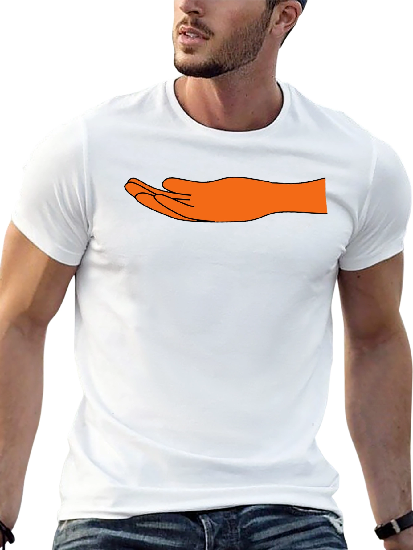 Hand Graphic Black T-Shirt - Unique Design