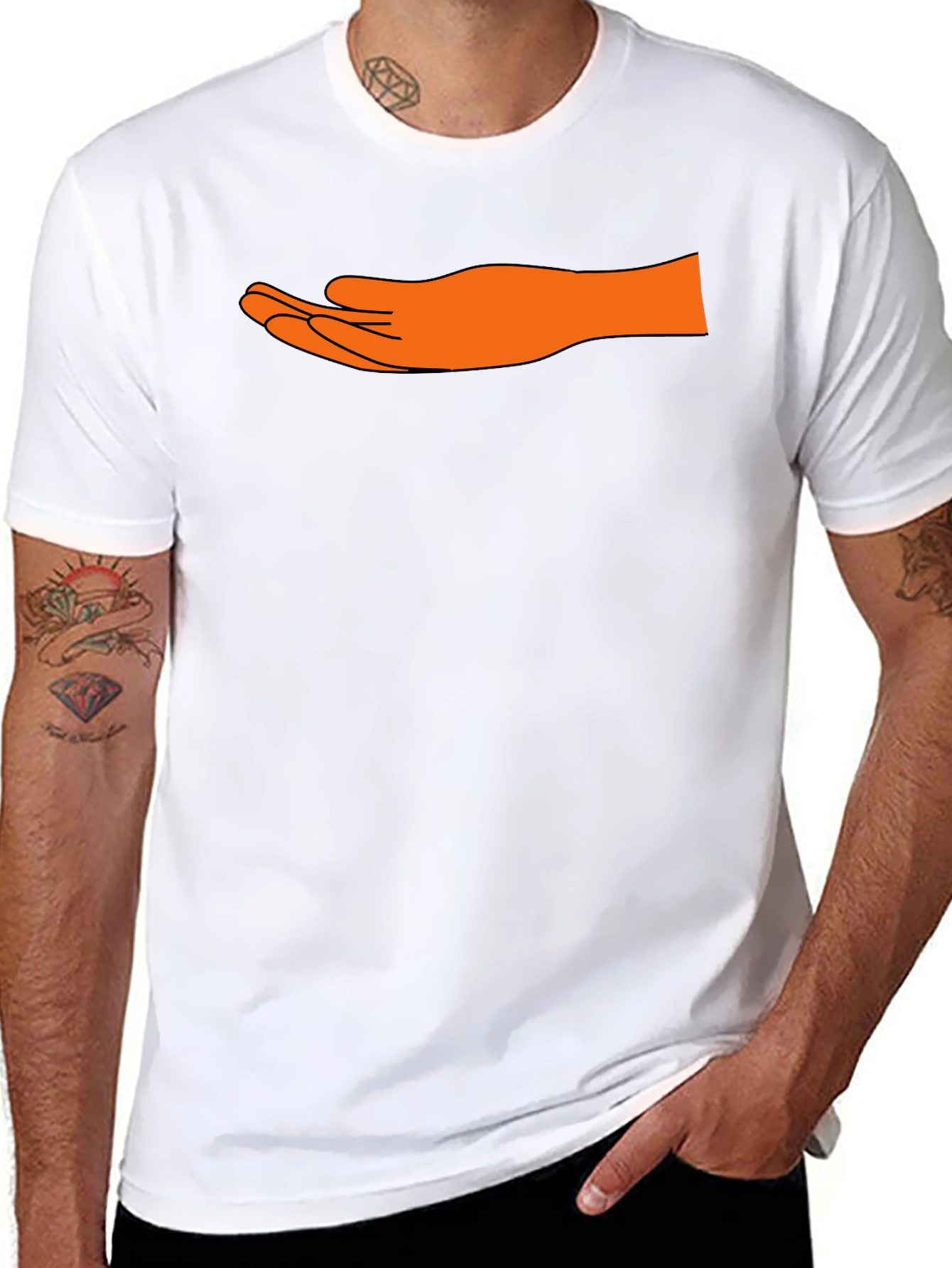 Hand Graphic Black T-Shirt - Unique Design