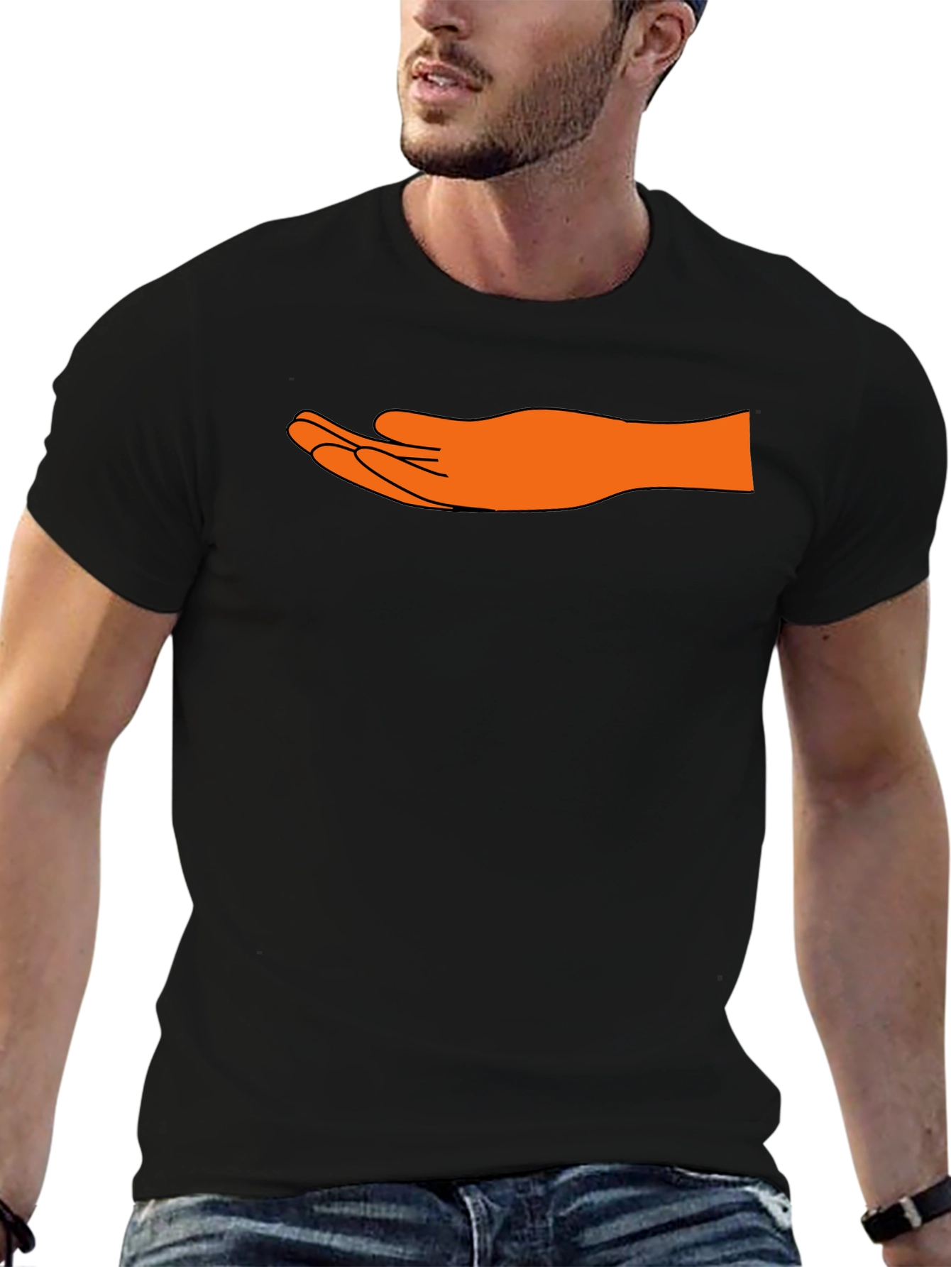 Hand Graphic Black T-Shirt - Unique Design