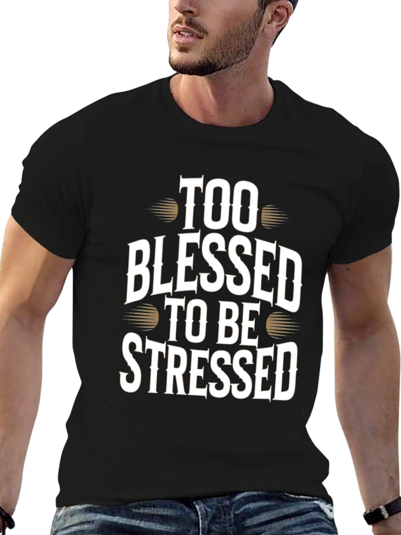 Too Blessed to be Stressed Graphic T-Shirt