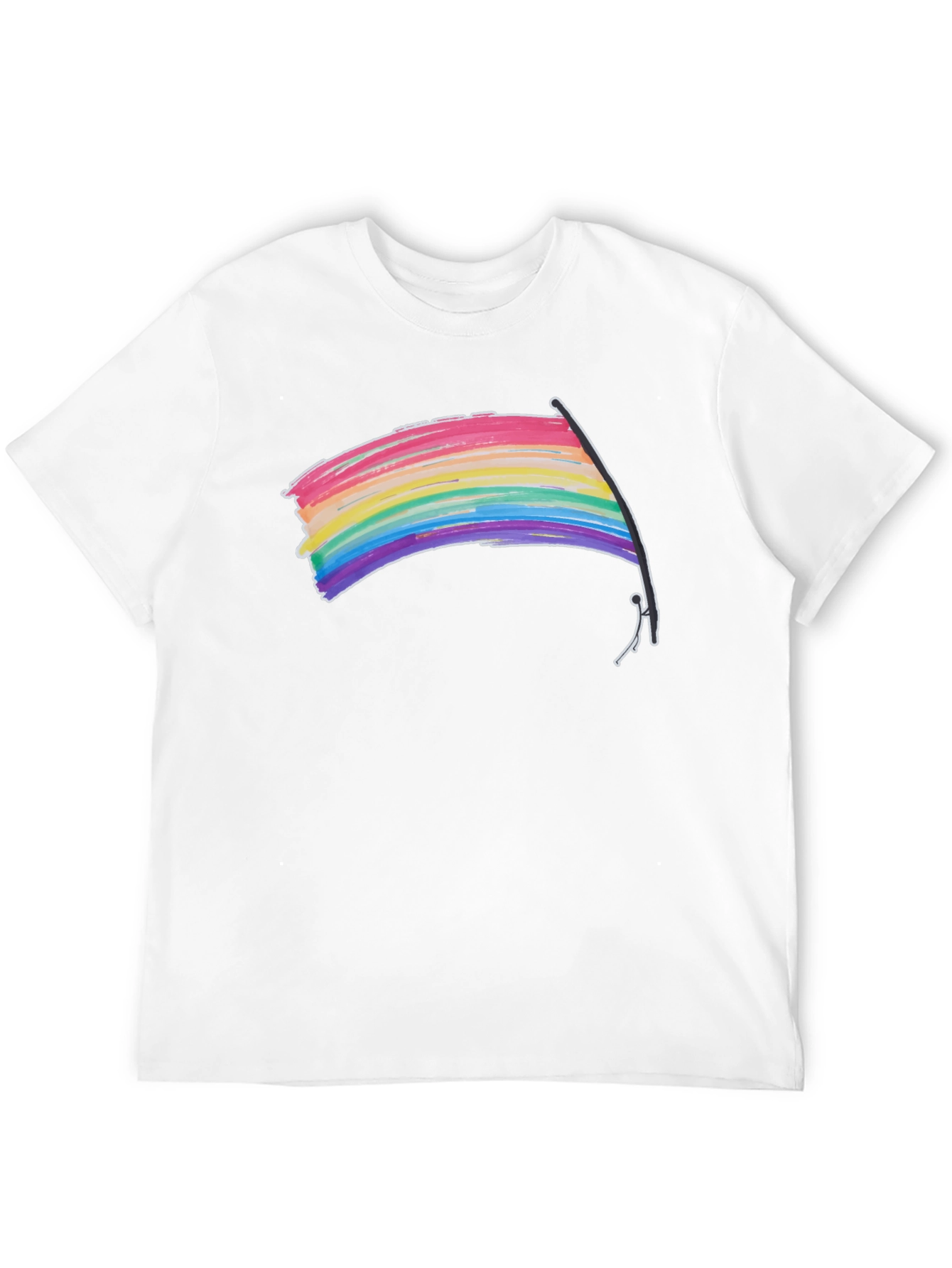 Rainbow Flag Graphic Tee - Black